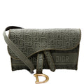 Dior Slim Saddle Belt Bag Oblique Green