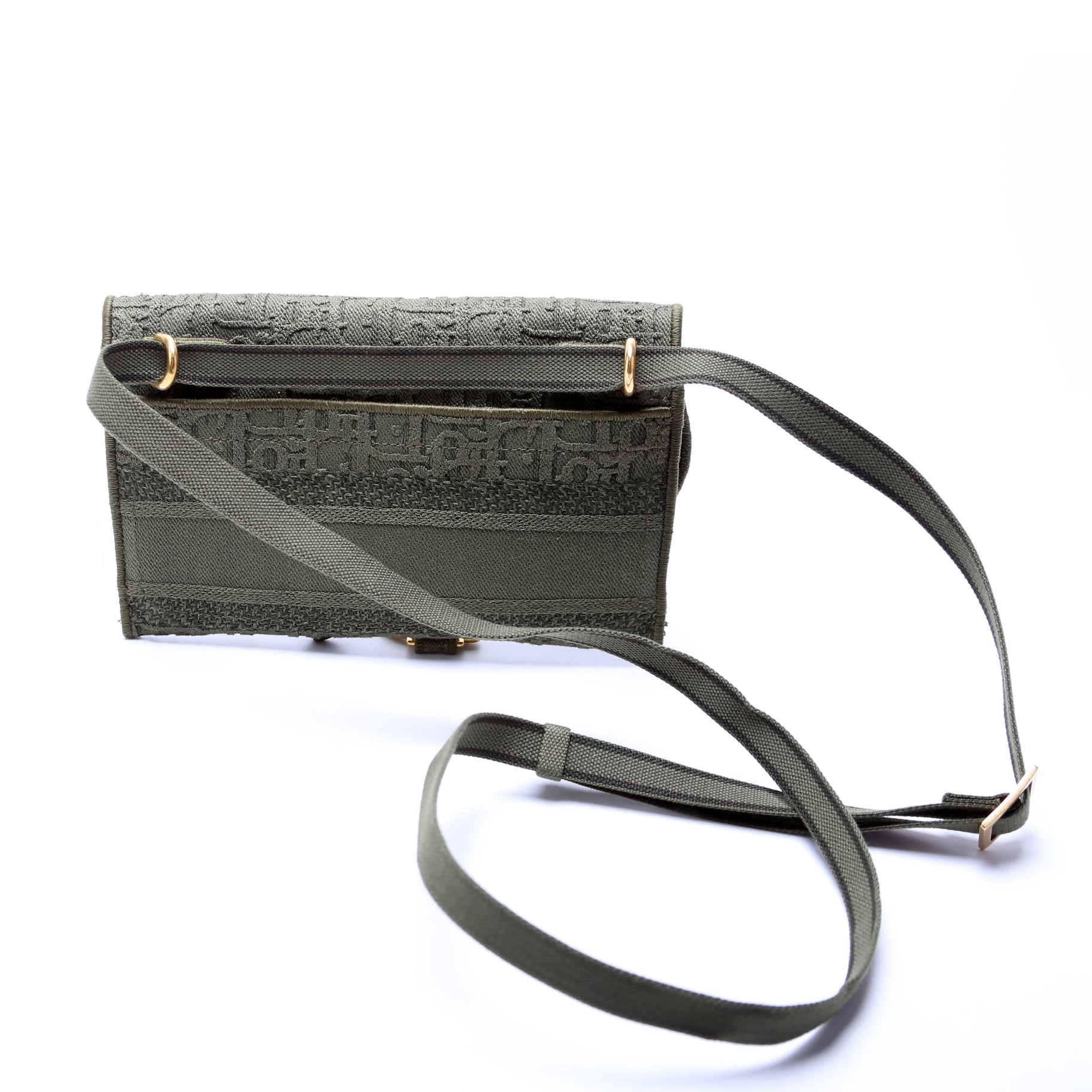 Dior Slim Saddle Belt Bag Oblique Green