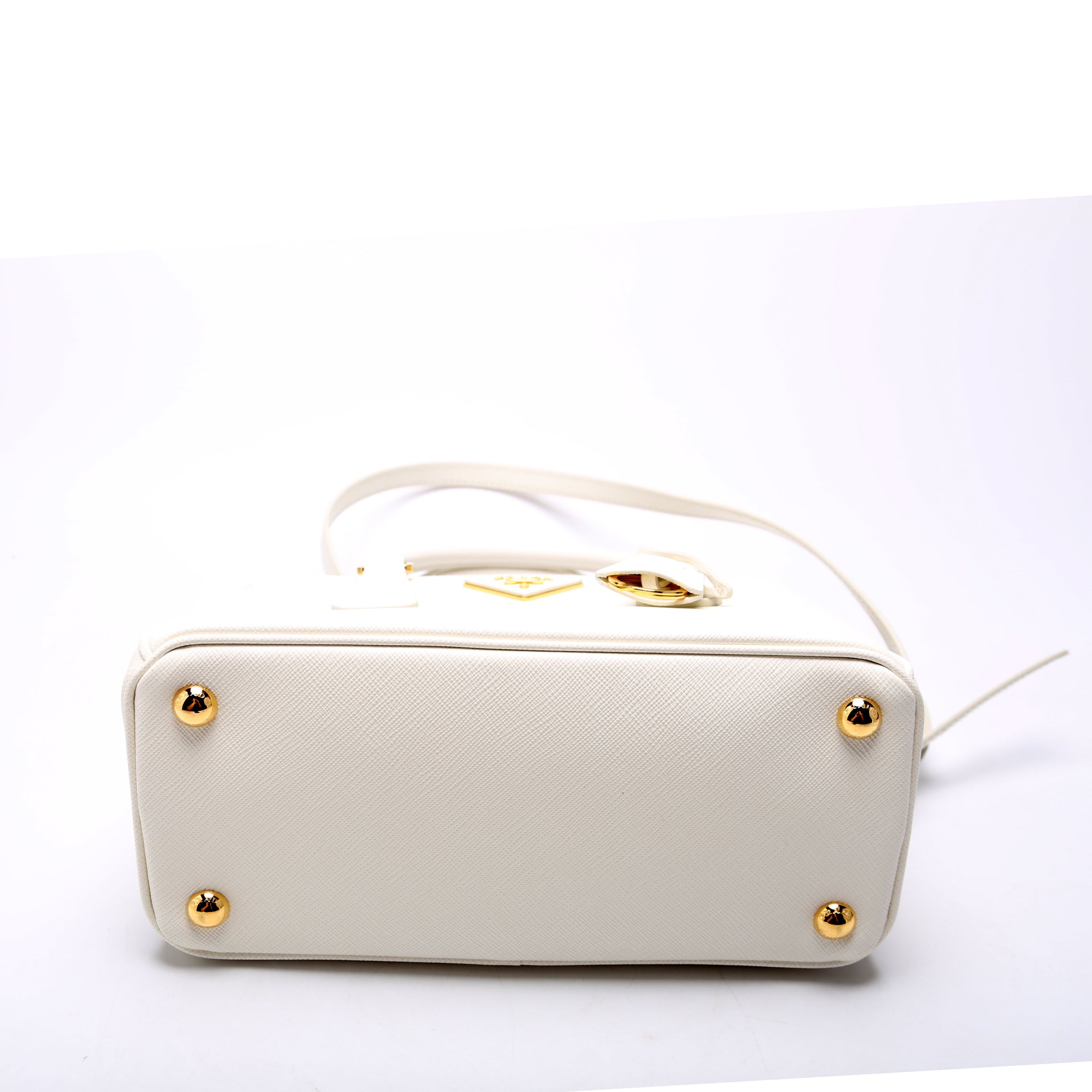 1BA896 Saffiano Lux Small Galleria White