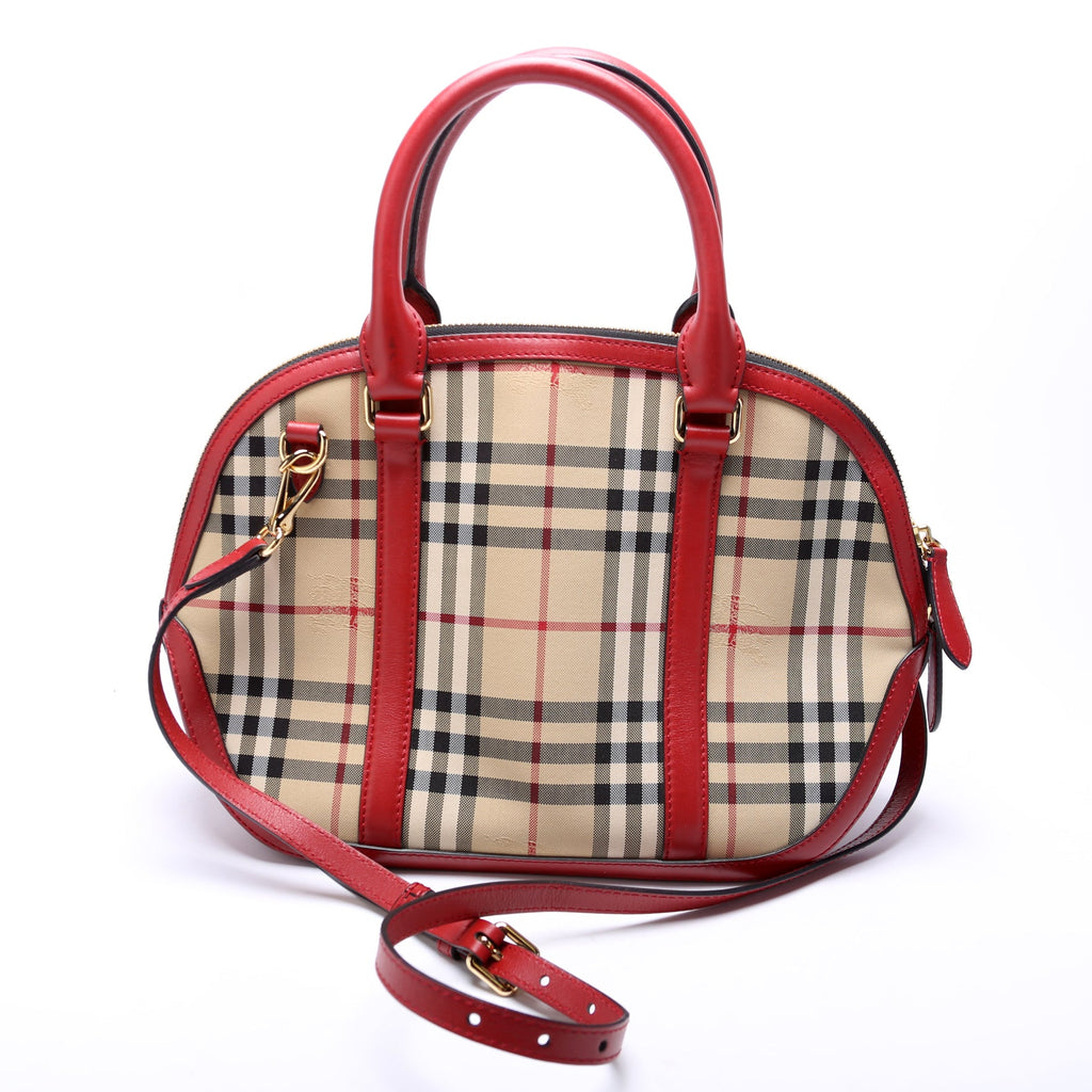 Haymarket Check Orchard Bowling Bag Medium Red