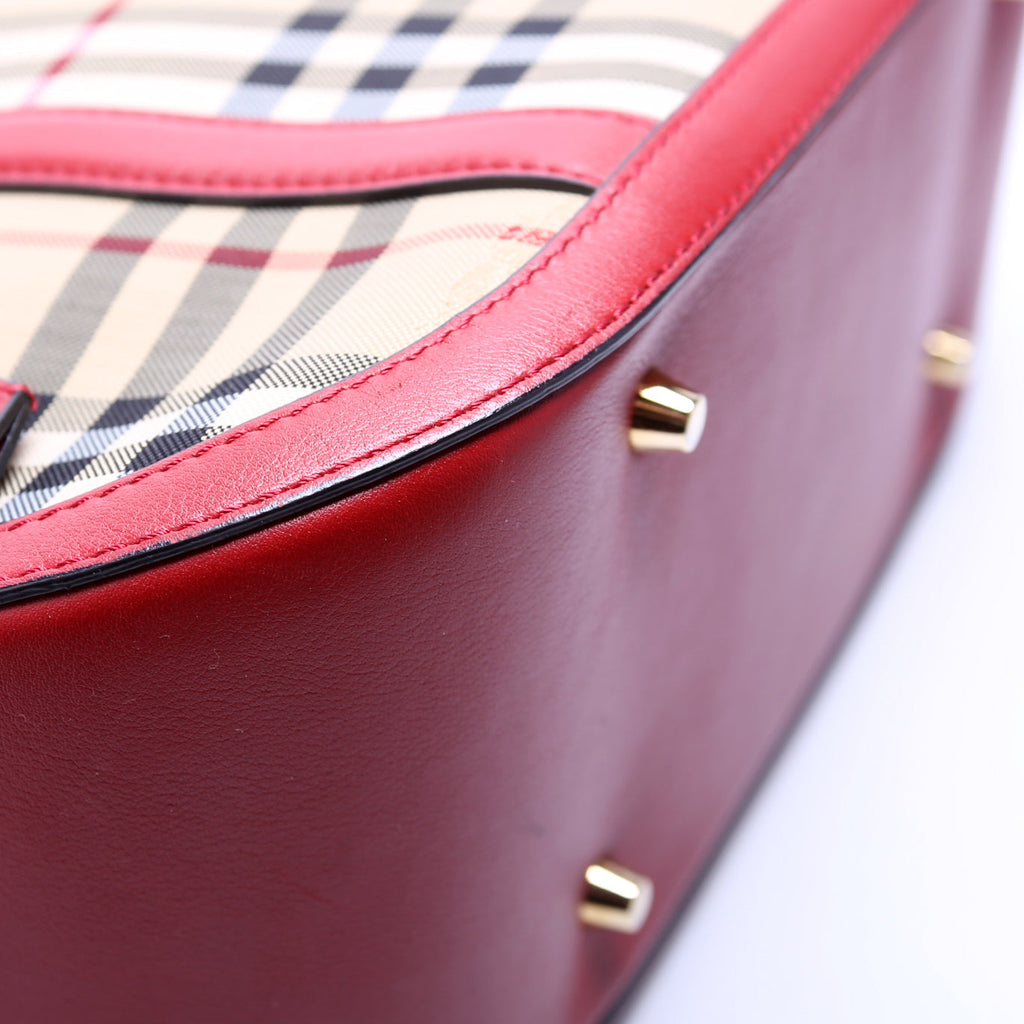 Haymarket Check Orchard Bowling Bag Medium Red