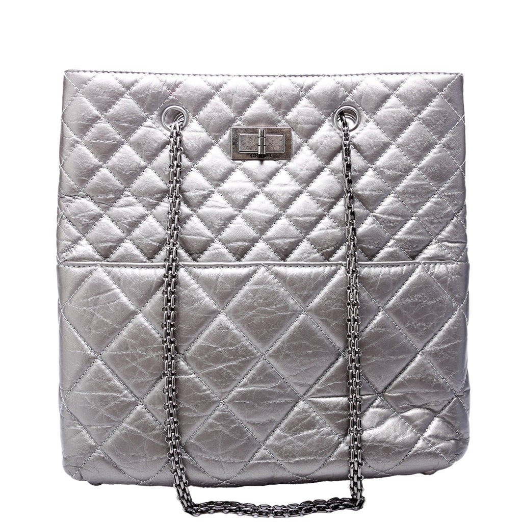 Reissue Tall Tote Quilted Aged Calfskin 14M Silver