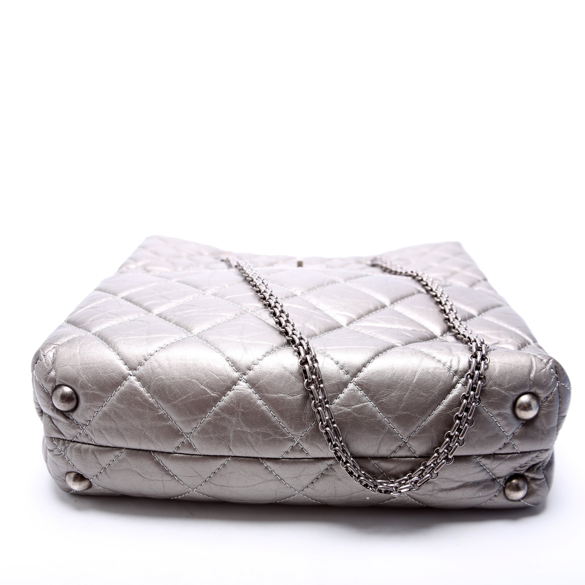 Reissue Tall Tote Quilted Aged Calfskin 14M Silver