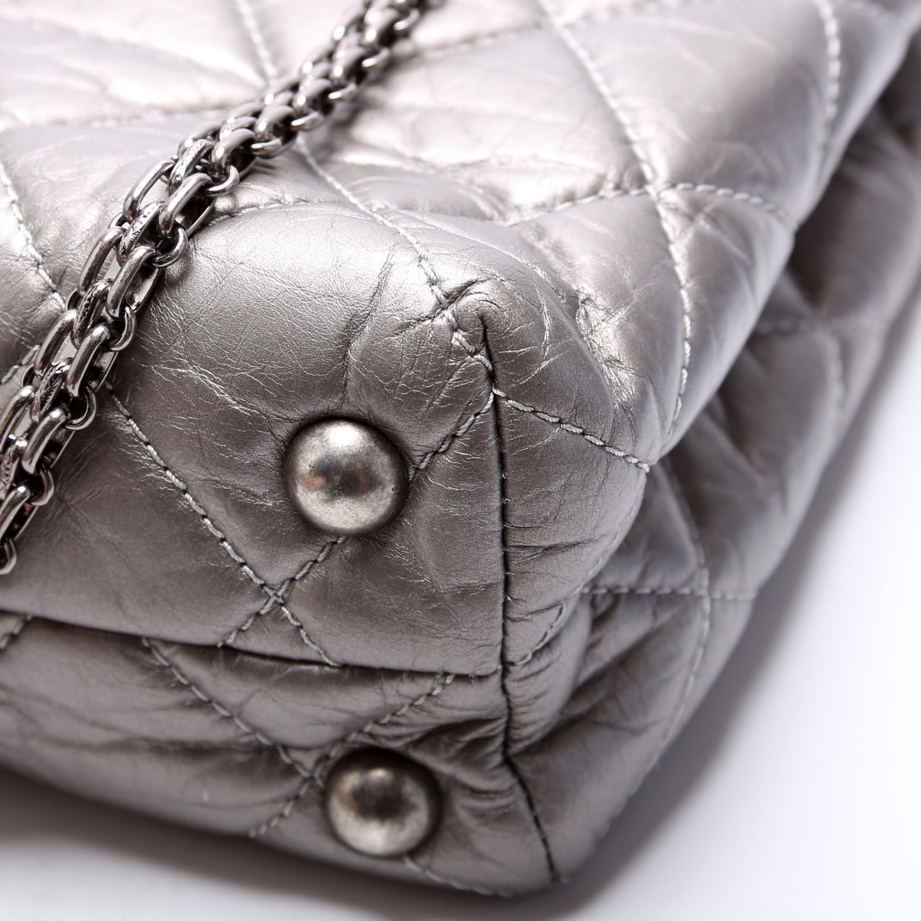 Reissue Tall Tote Quilted Aged Calfskin 14M Silver
