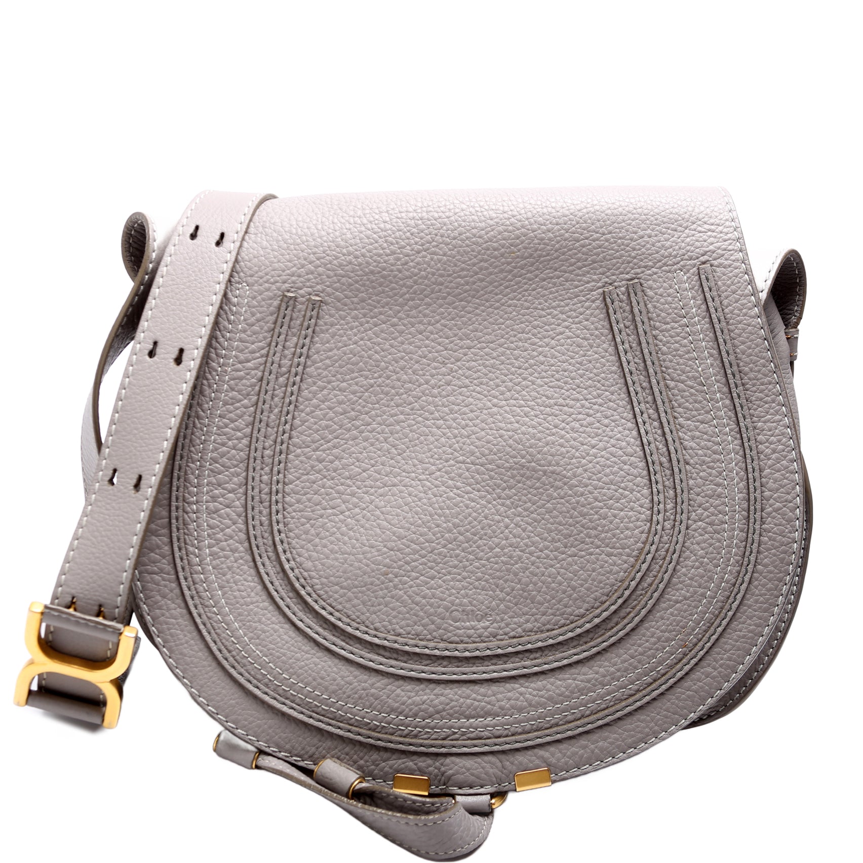 Marcie Saddle Bag Crossbody Medium Grey