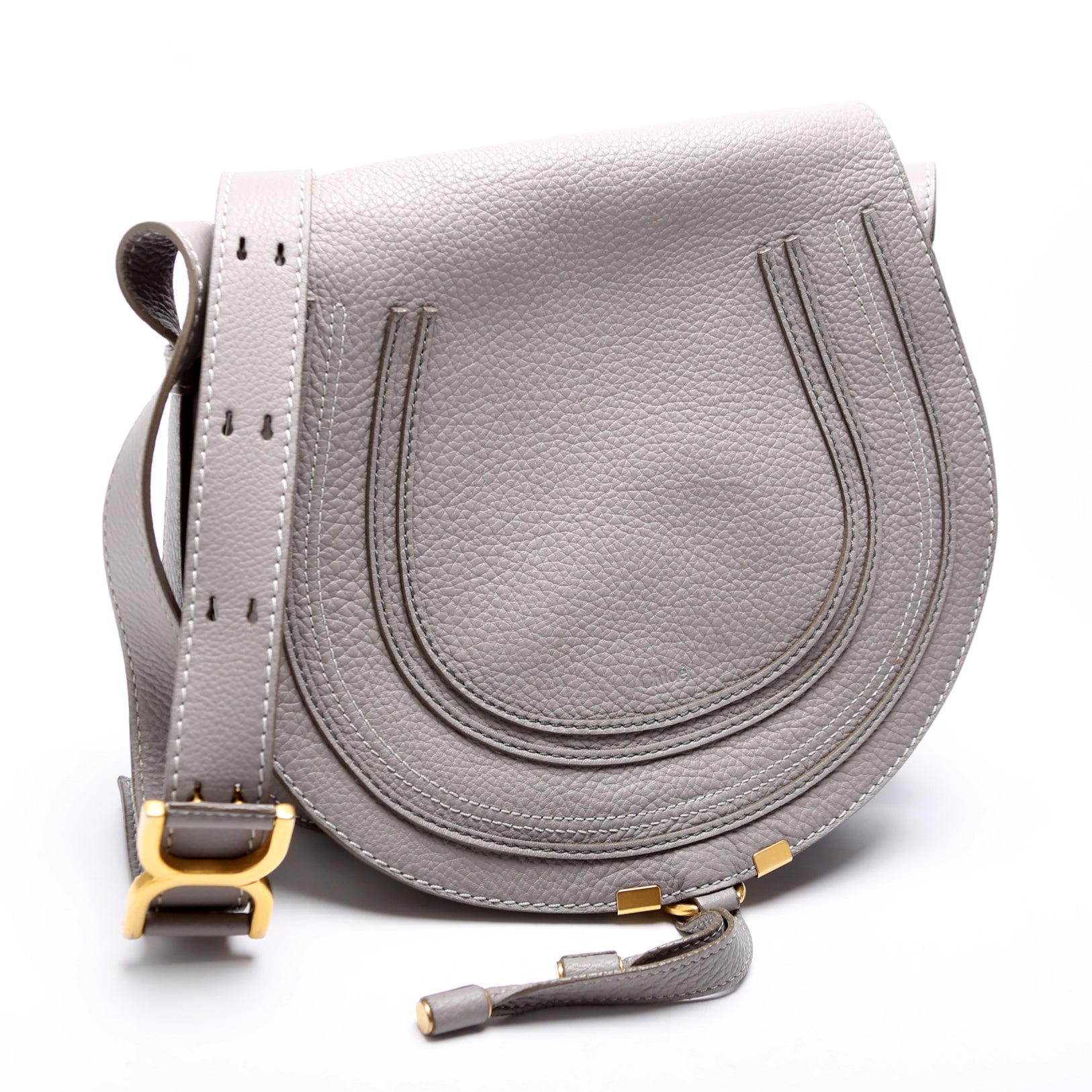 Marcie Saddle Bag Crossbody Medium Grey