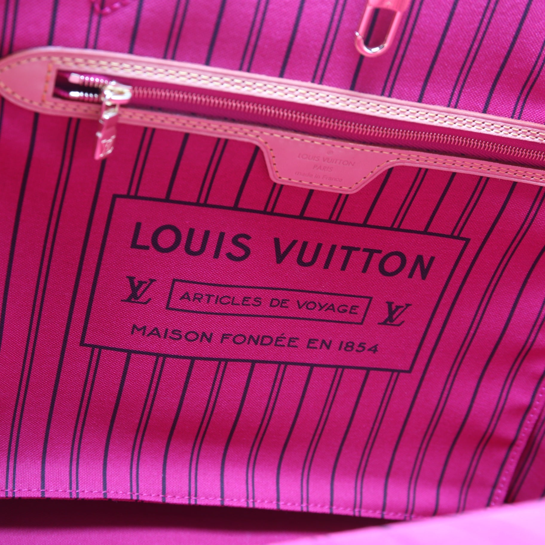 Neverfull With Wallet MM Monogram Pink