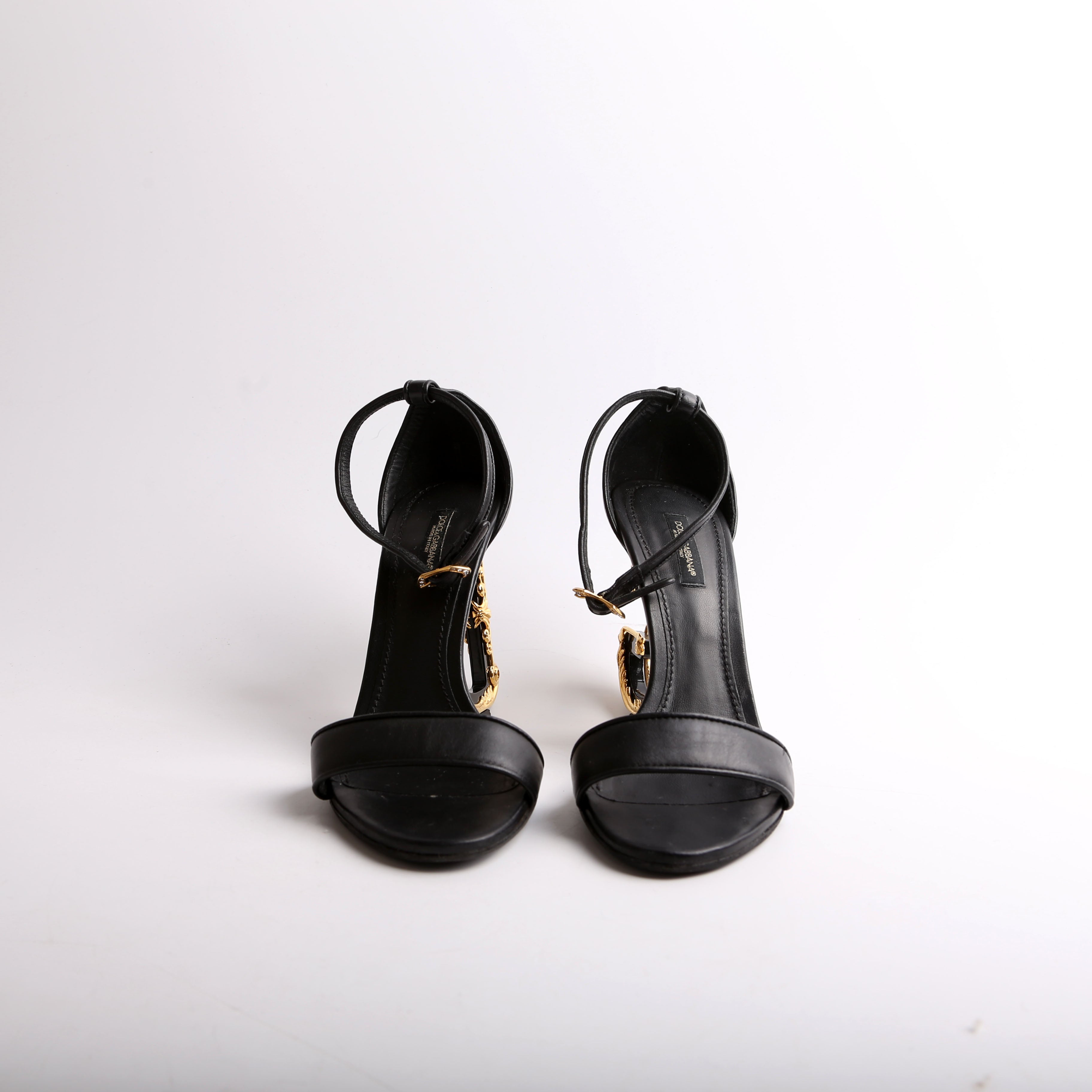 Sculpted Baroque Logo Sandals Size 38