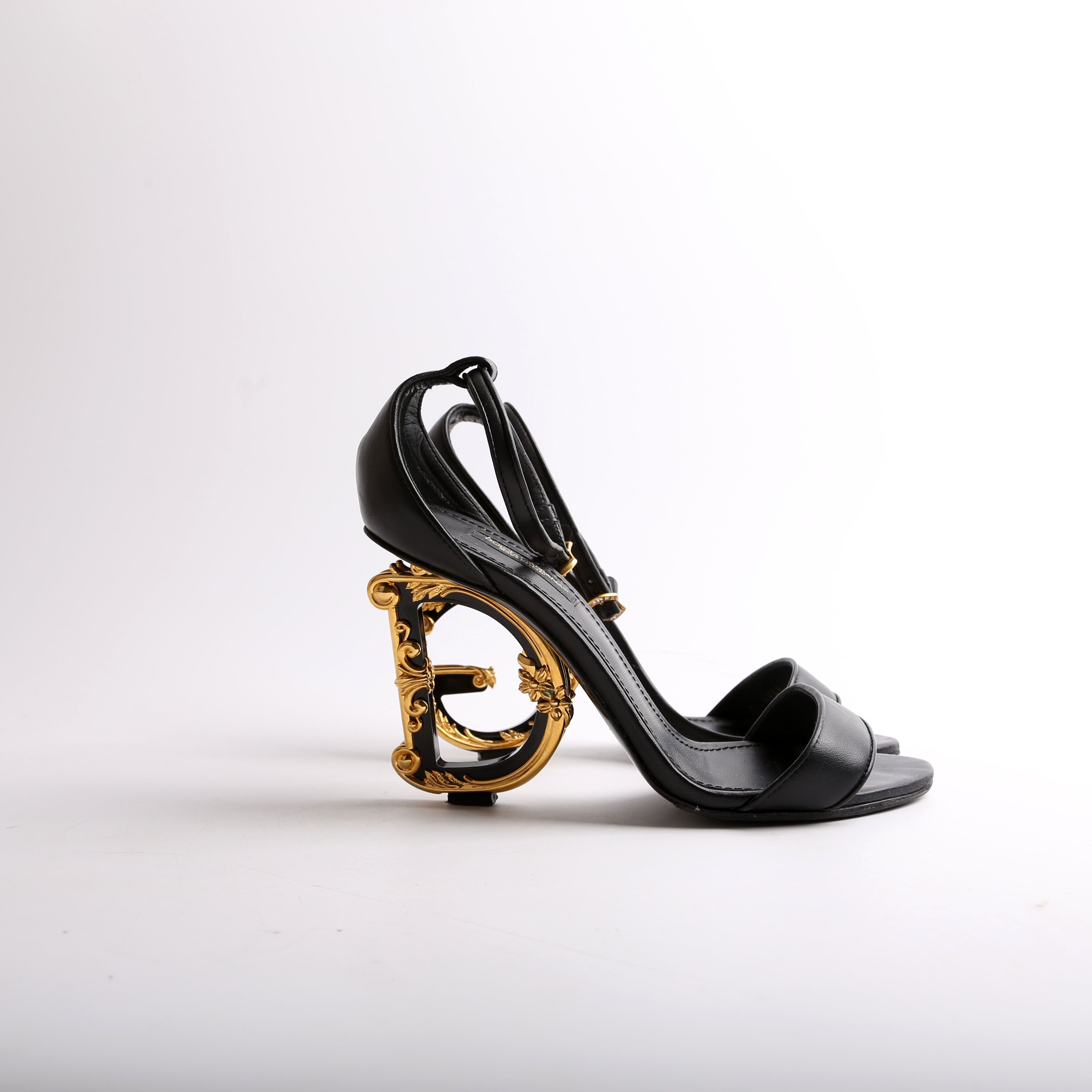 Sculpted Baroque Logo Sandals Size 38