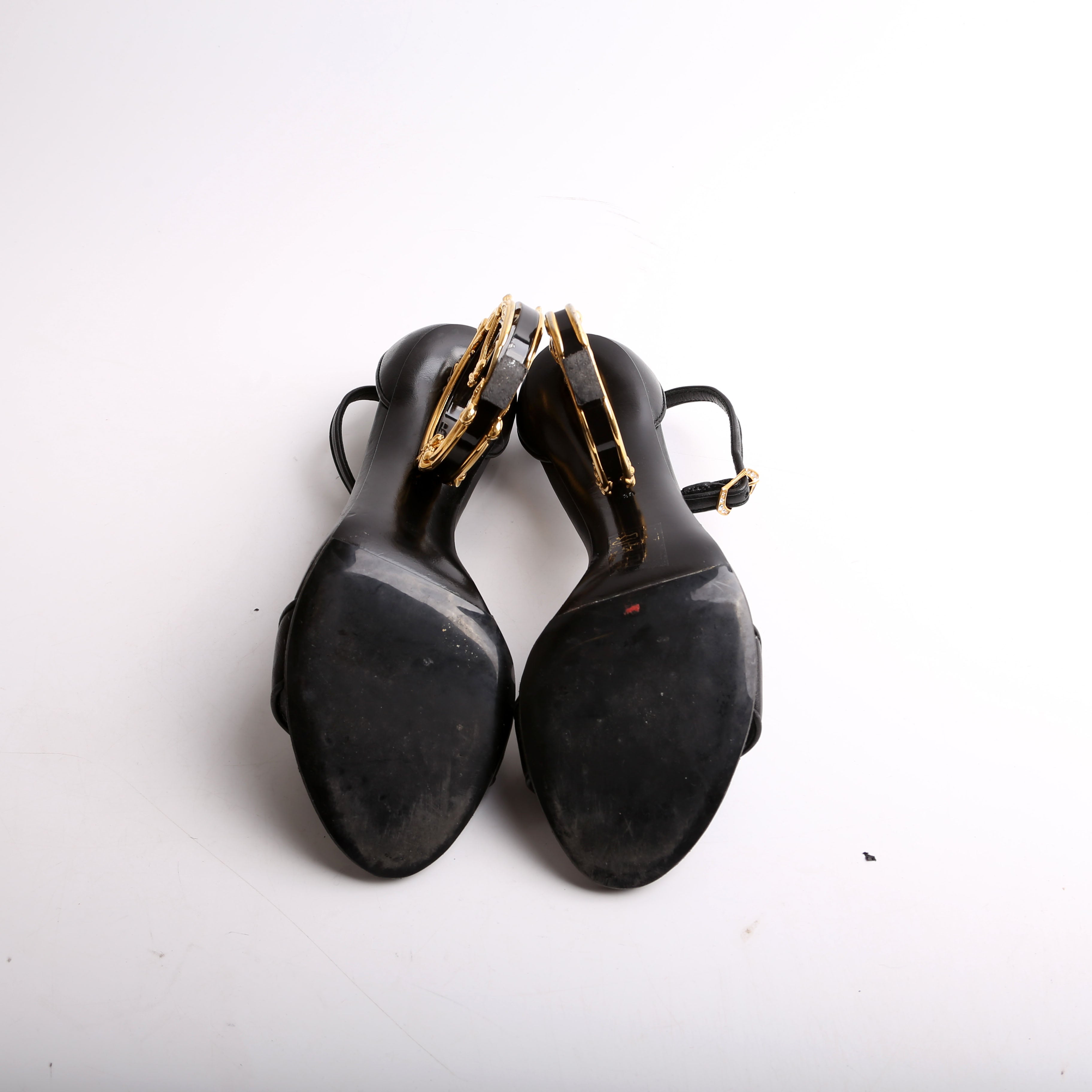 Sculpted Baroque Logo Sandals Size 38
