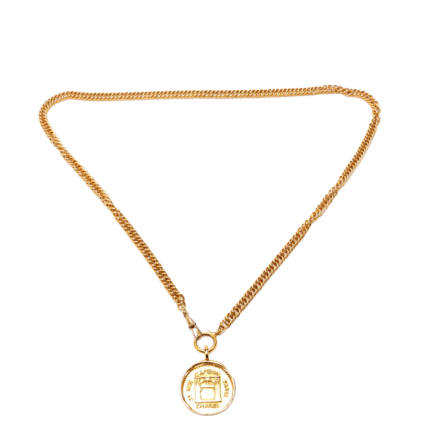 Rue Cambon Medallion Chain 80CM Vintage Belt Gold