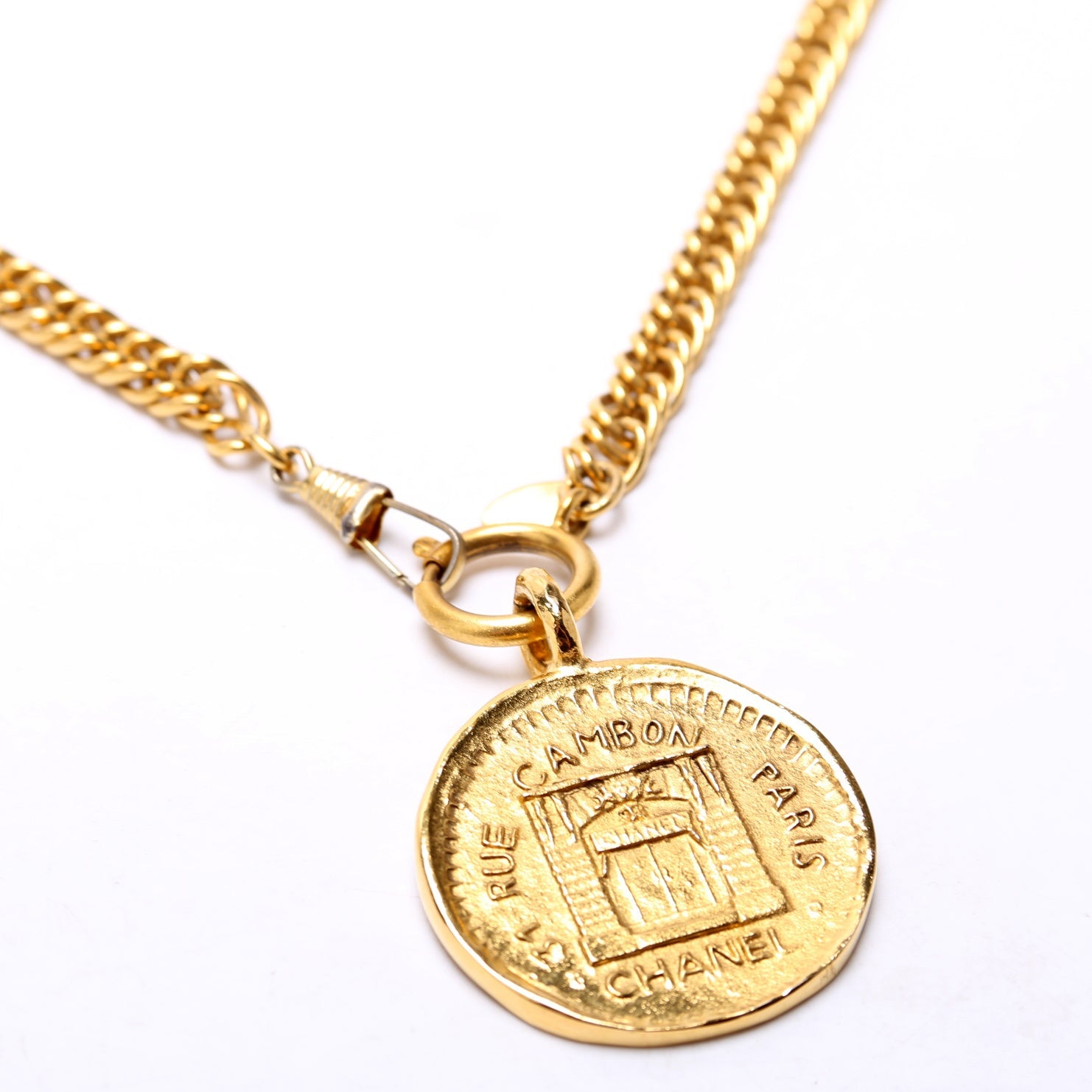 Rue Cambon Medallion Chain 80CM Vintage Belt Gold