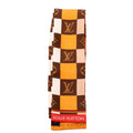Monogram/Check Bandeau Silk Scarf Brown
