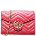 474575 Marmont Chain Wallet Red