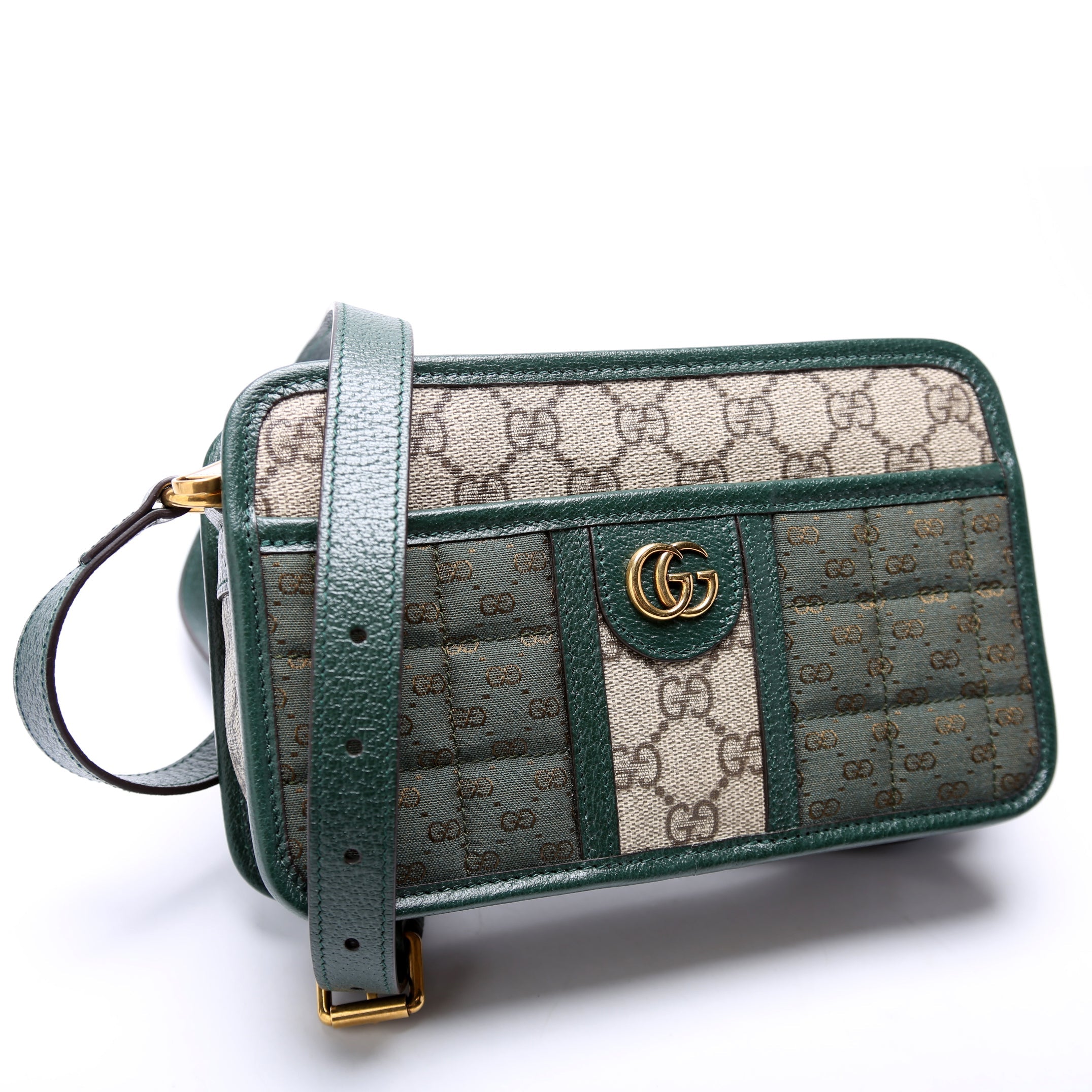 751914 GG Supreme Canvas Mini Shoulder Bag Green