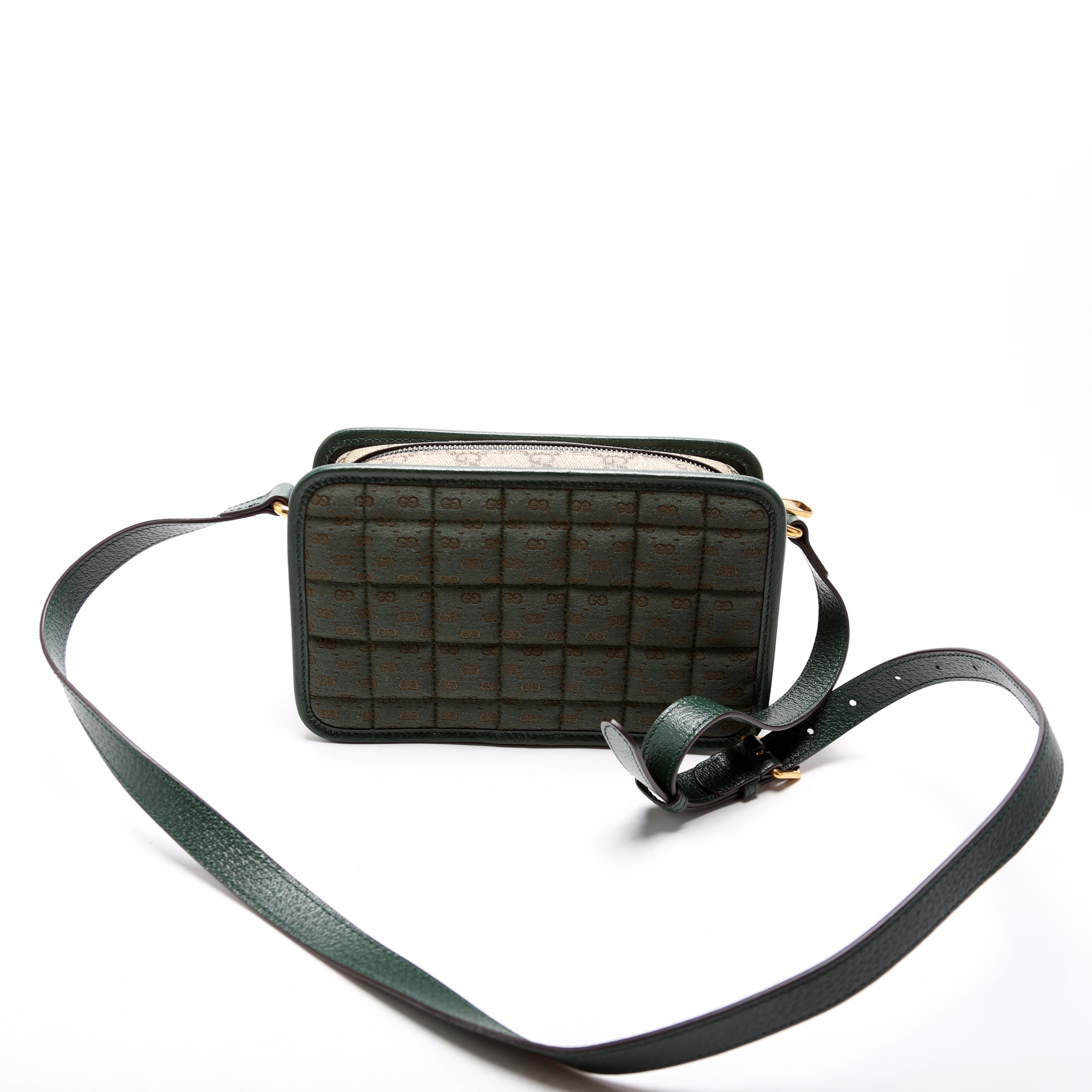 751914 GG Supreme Canvas Mini Shoulder Bag Green