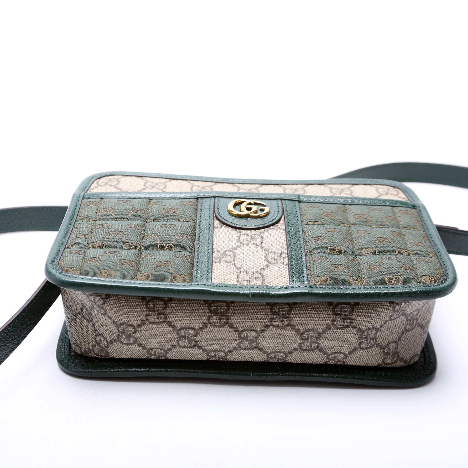 751914 GG Supreme Canvas Mini Shoulder Bag Green