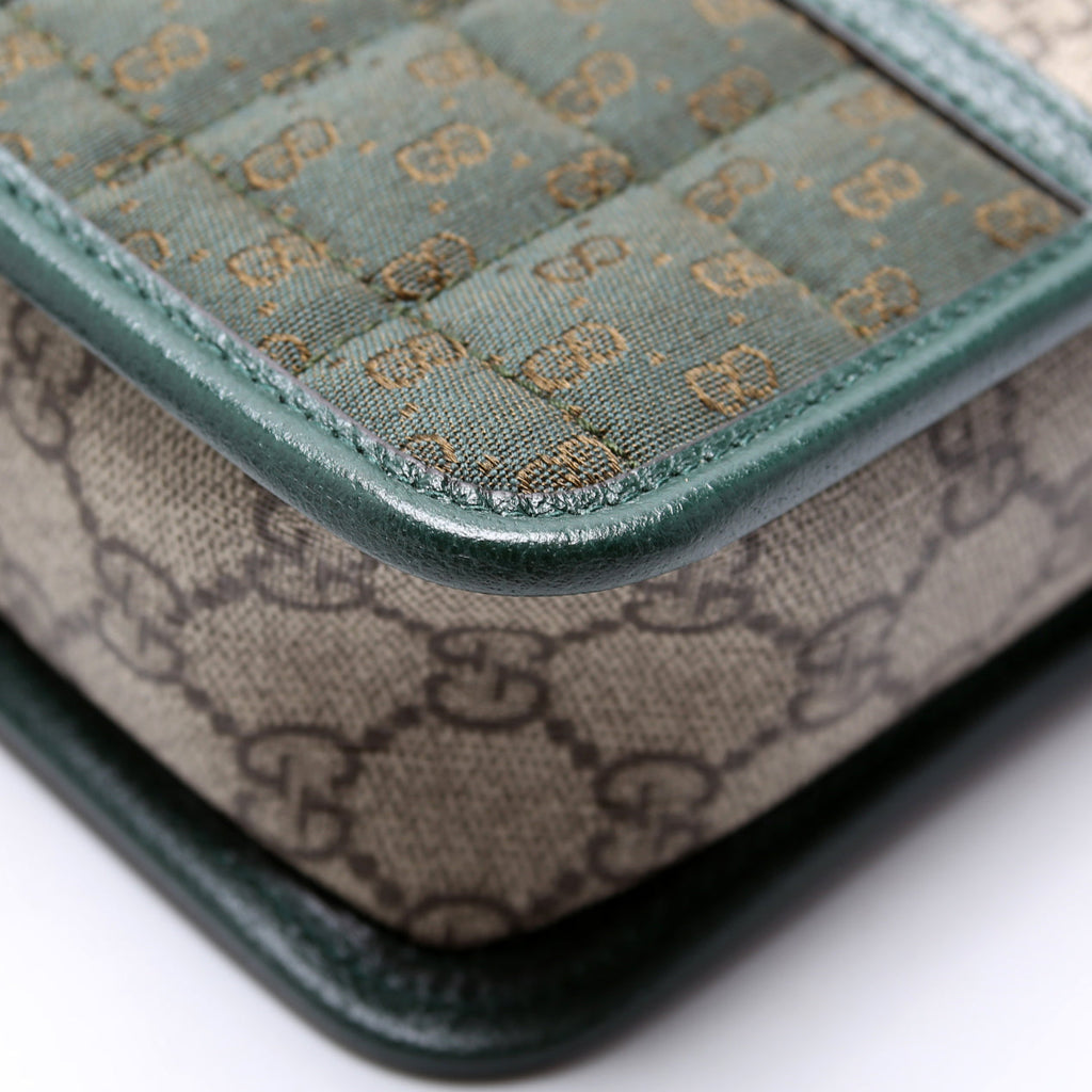 751914 GG Supreme Canvas Mini Shoulder Bag Green