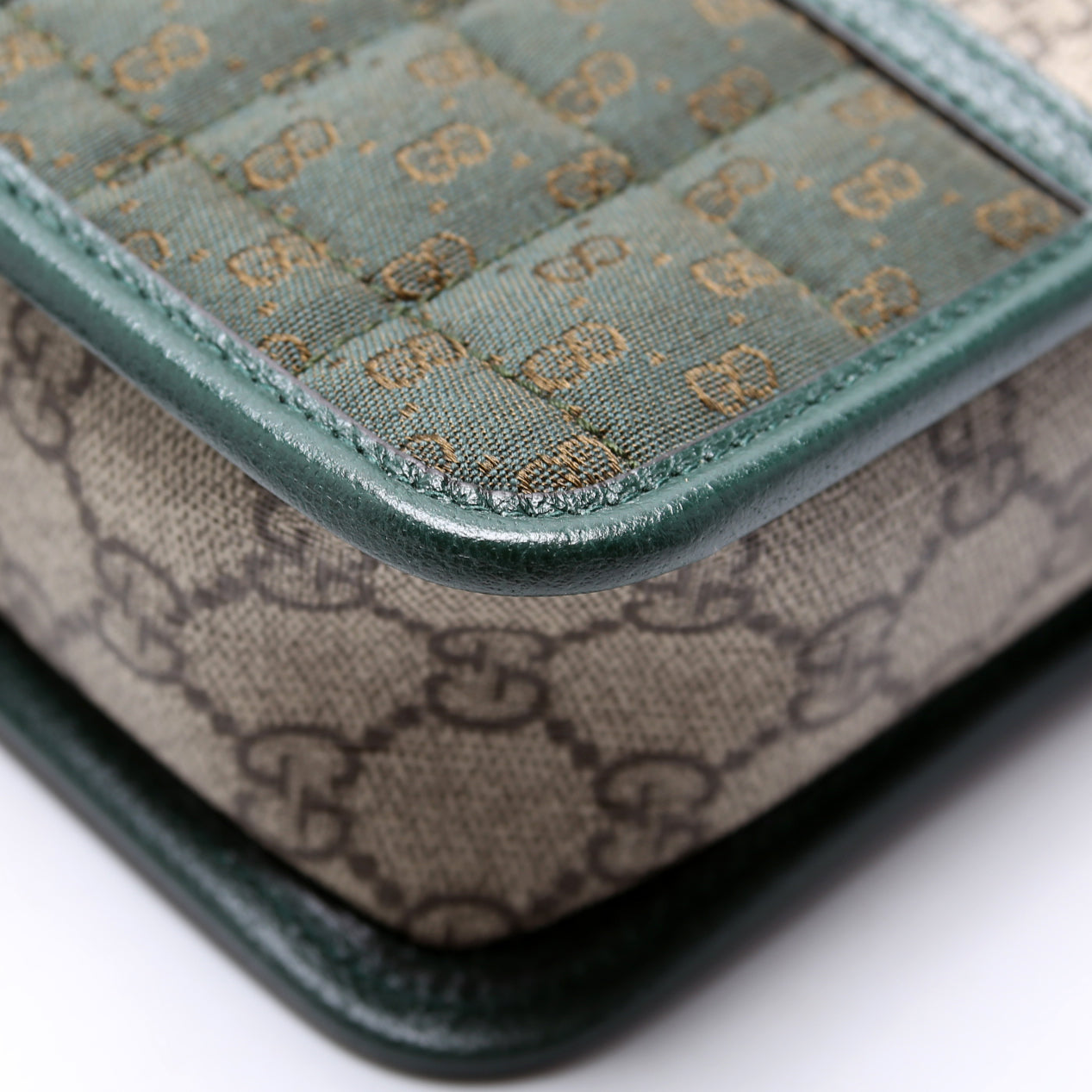 751914 GG Supreme Canvas Mini Shoulder Bag Green