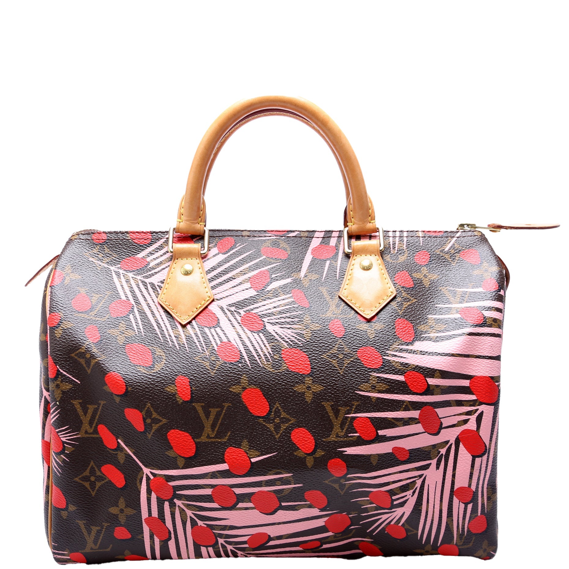 Speedy 30 Jungle Dots Monogram Pink