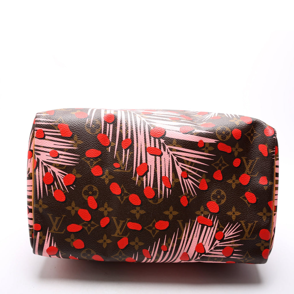 Speedy 30 Jungle Dots Monogram Pink