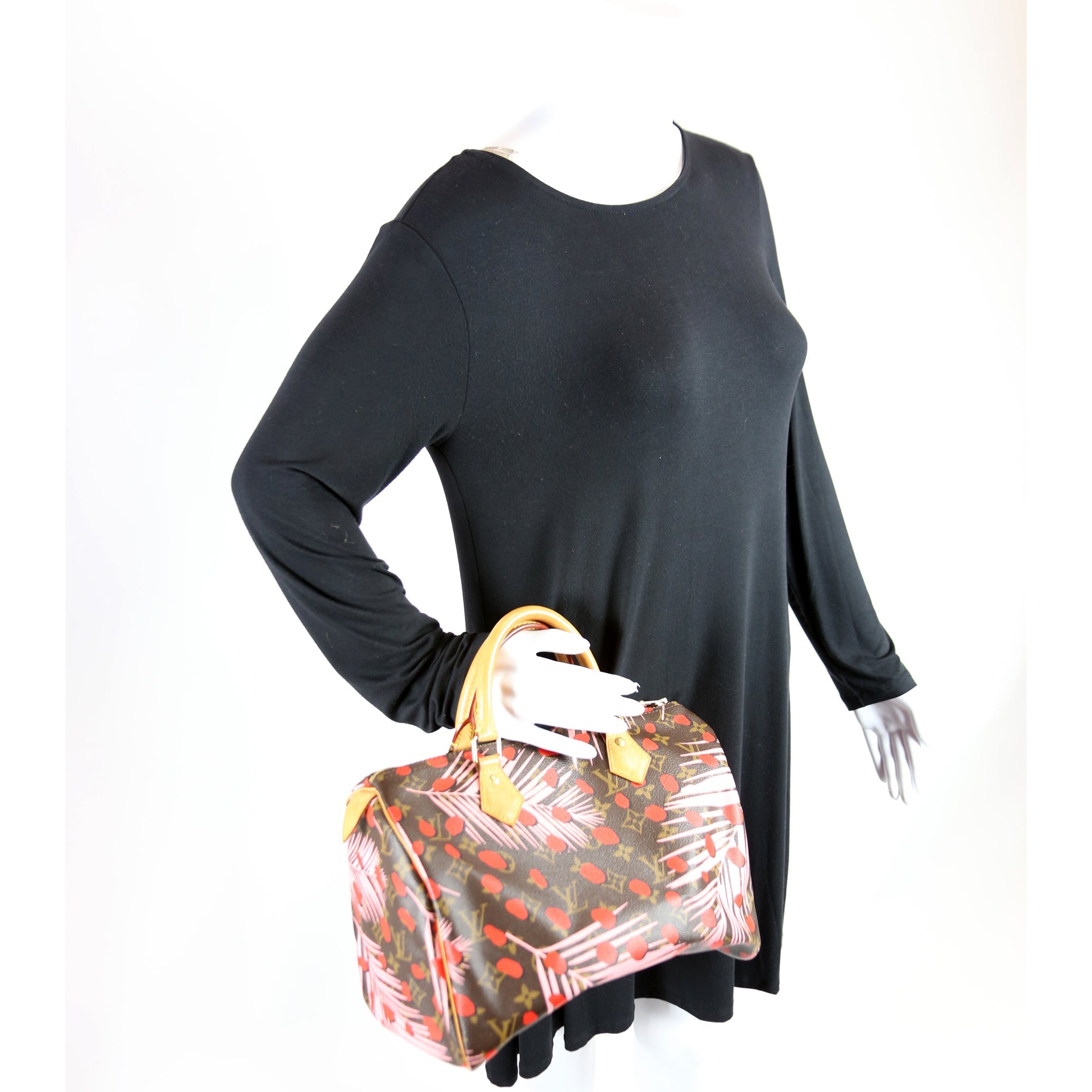 Speedy 30 Jungle Dots Monogram Pink