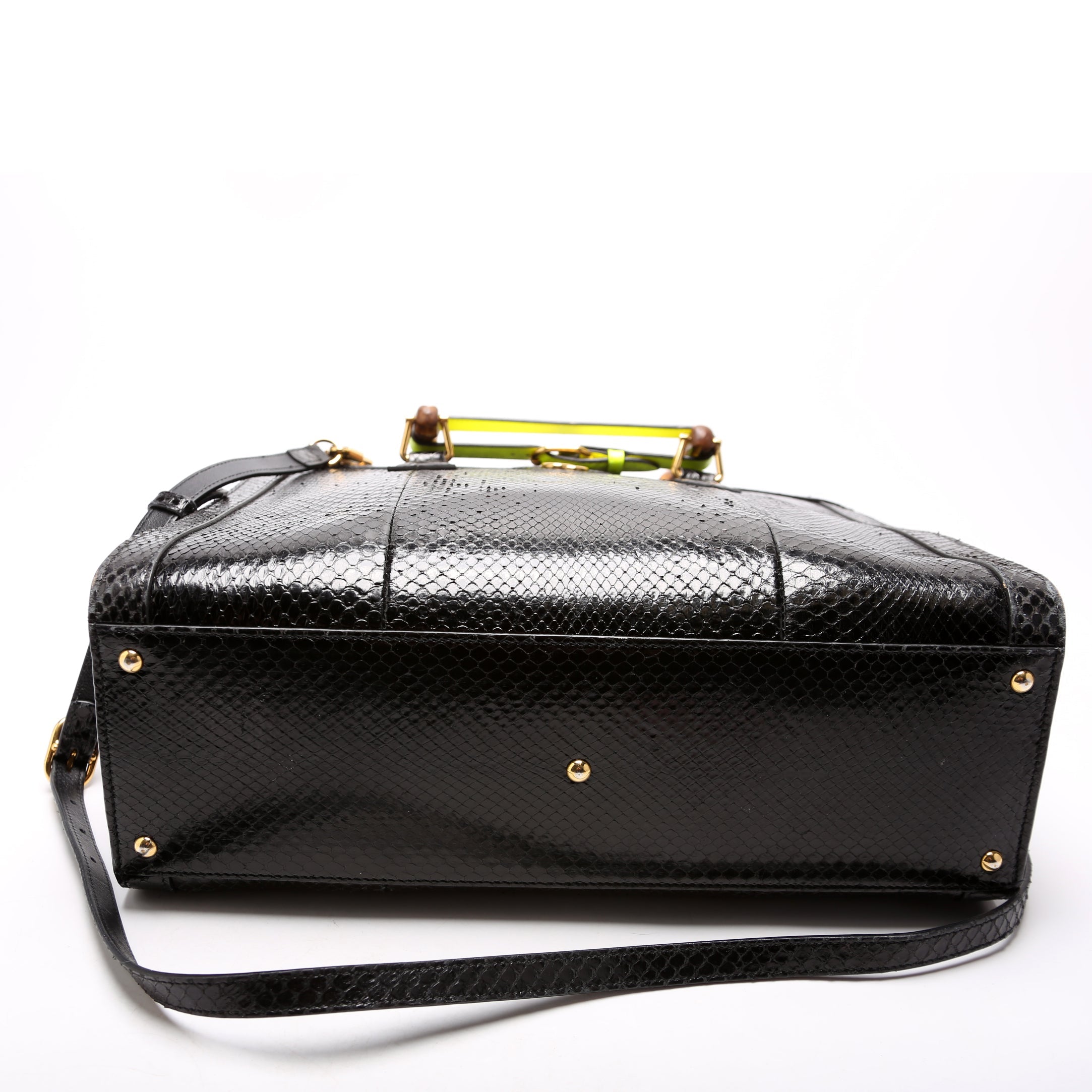 655658 Diana Python Medium Tote Black