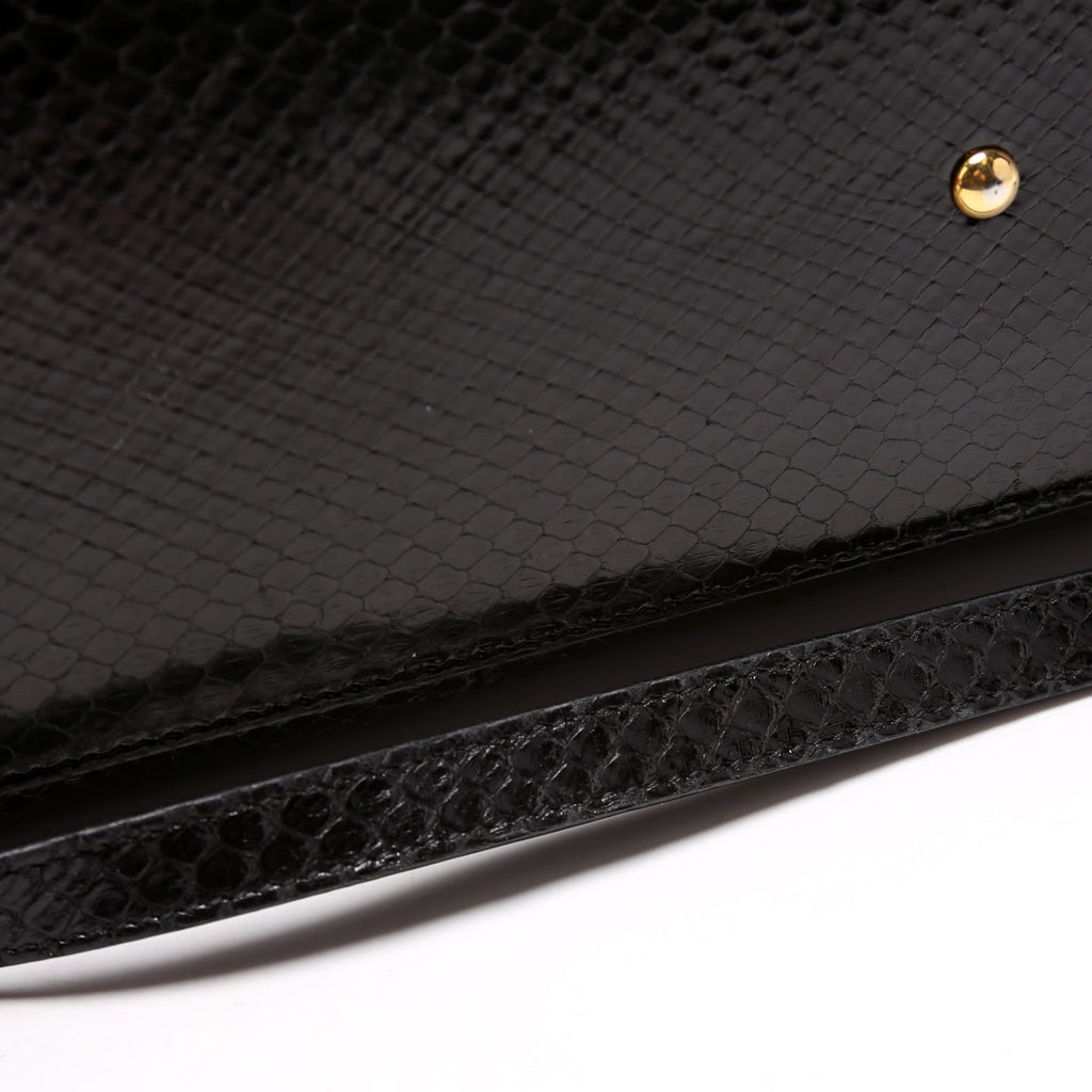 655658 Diana Python Medium Tote Black