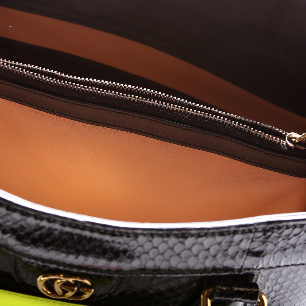 655658 Diana Python Medium Tote Black