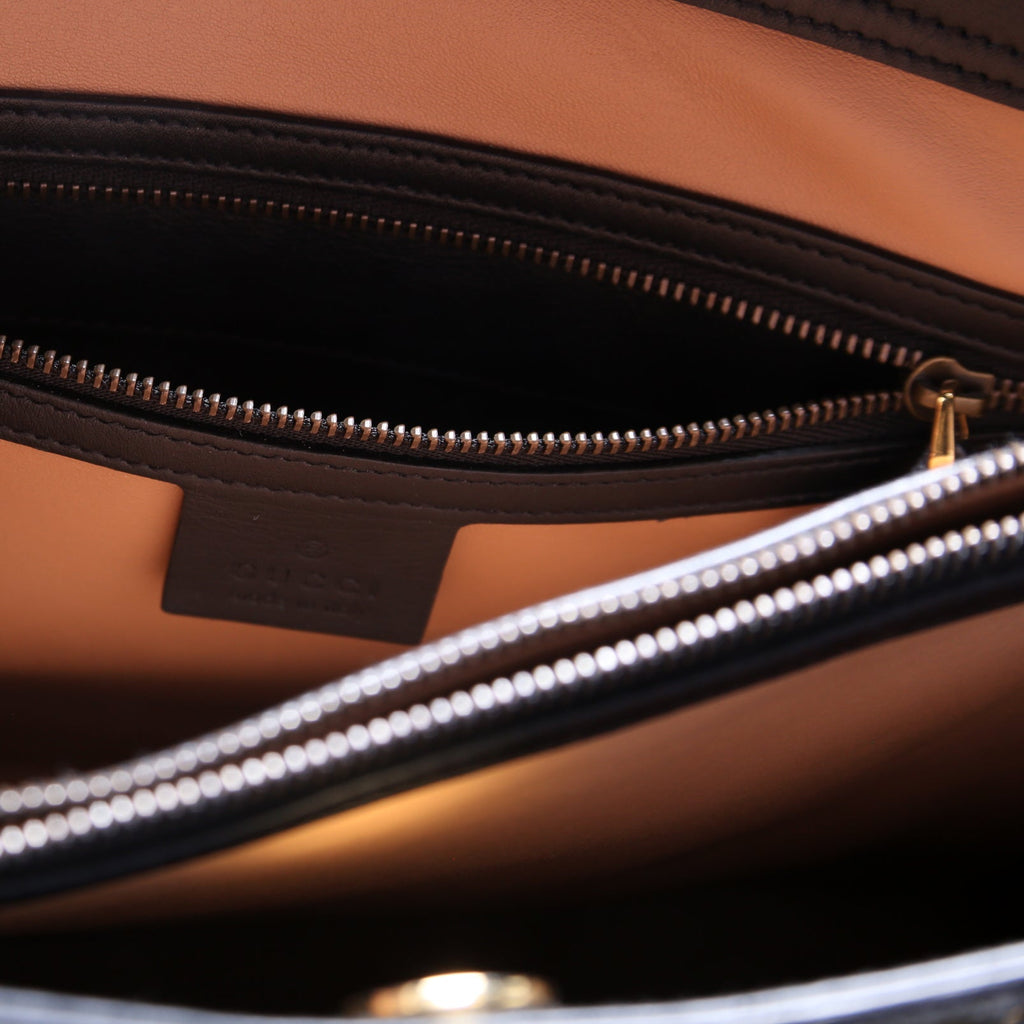 655658 Diana Python Medium Tote Black