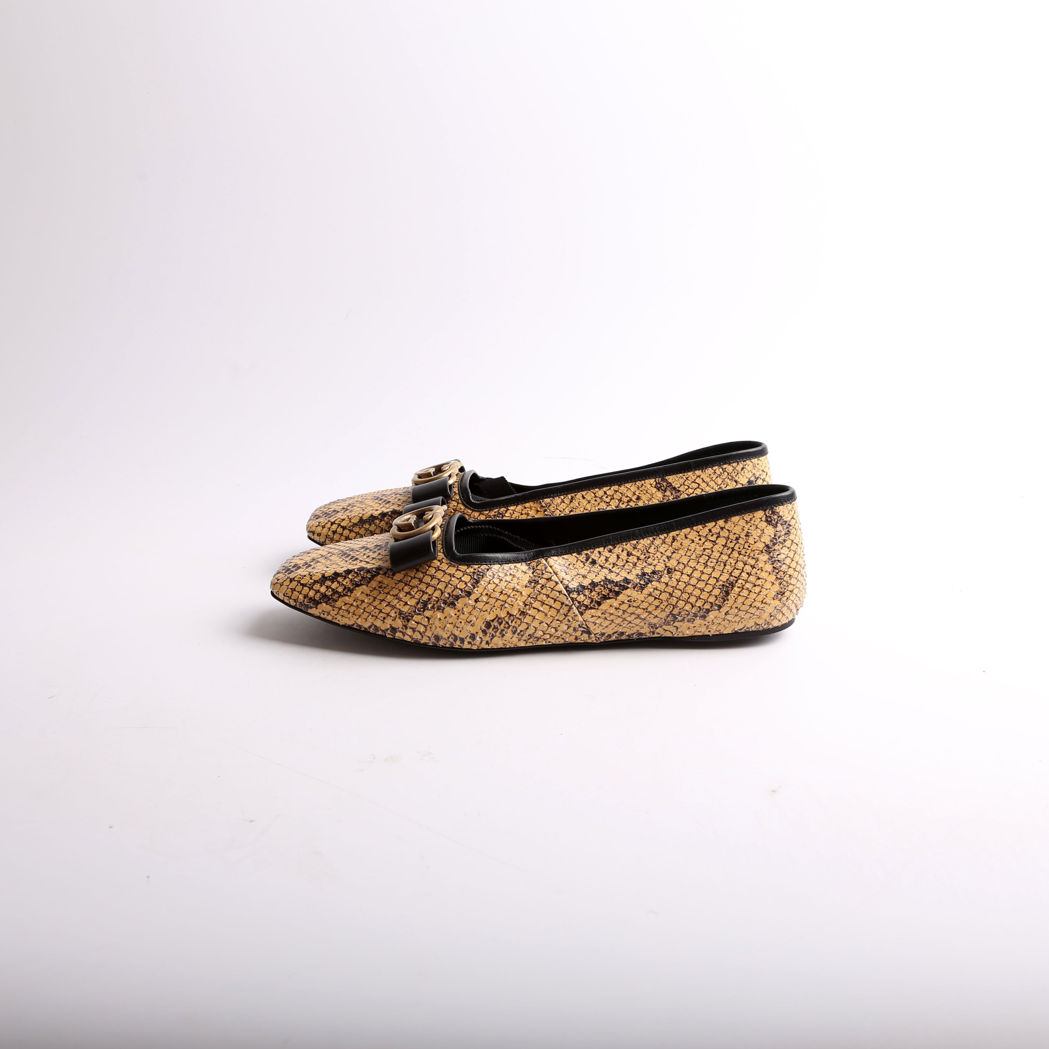 GG Python Wrap Ballet Flats Size 38.5