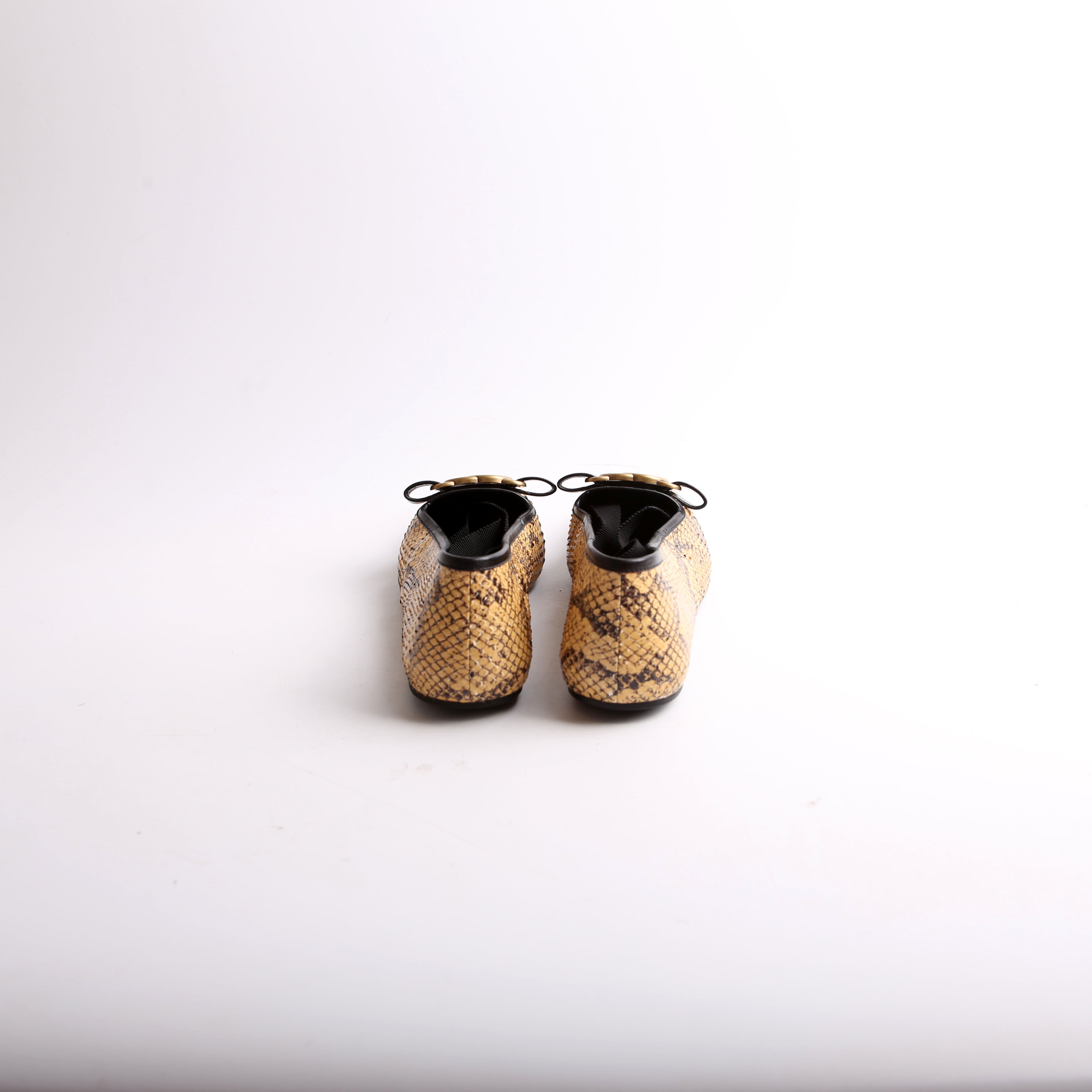 GG Python Wrap Ballet Flats Size 38.5