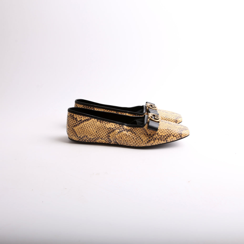 GG Python Wrap Ballet Flats Size 38.5