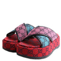 Gucci GG Canvas Platform Slides Size 36.5