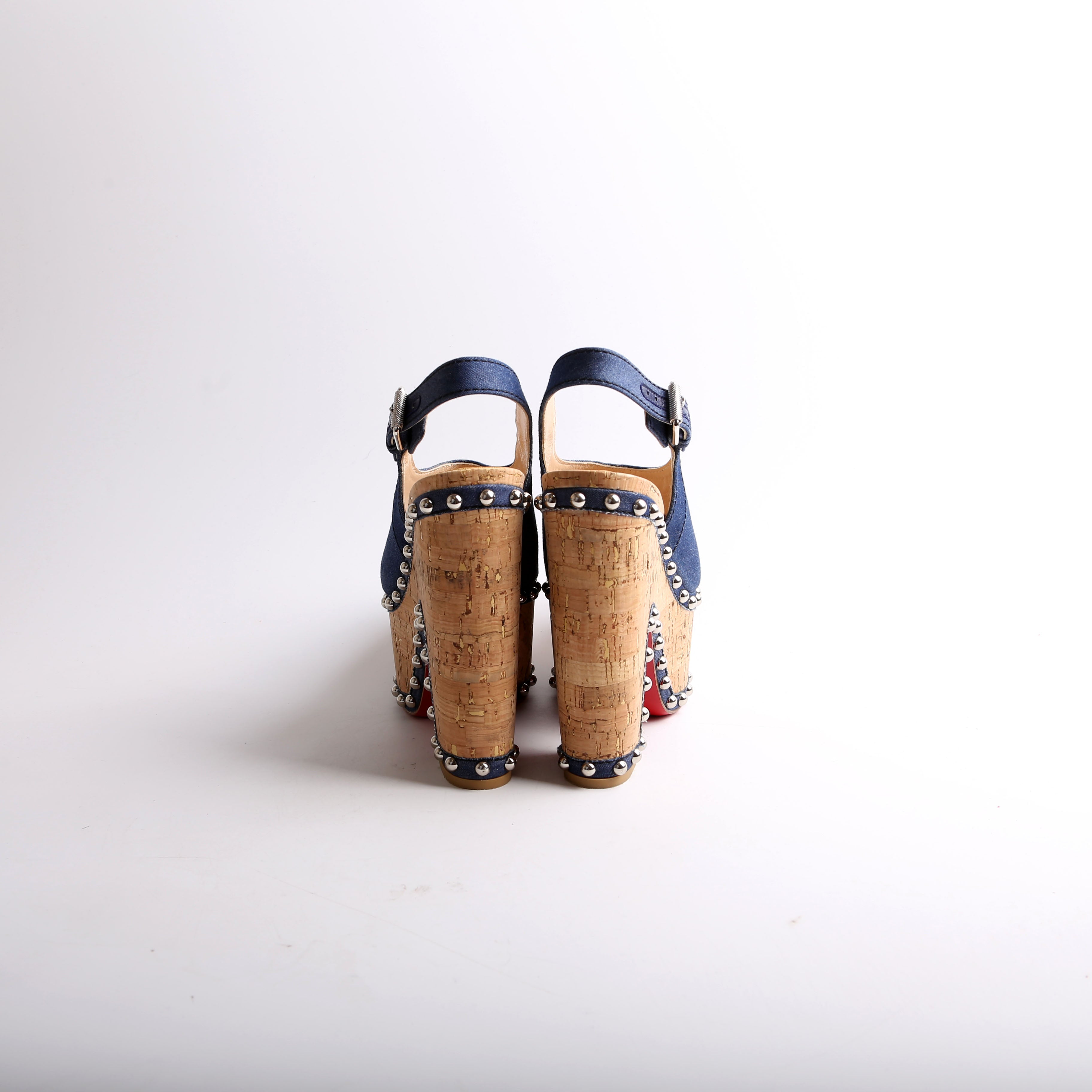 Denim Super Joan Platform Wedges Size 39