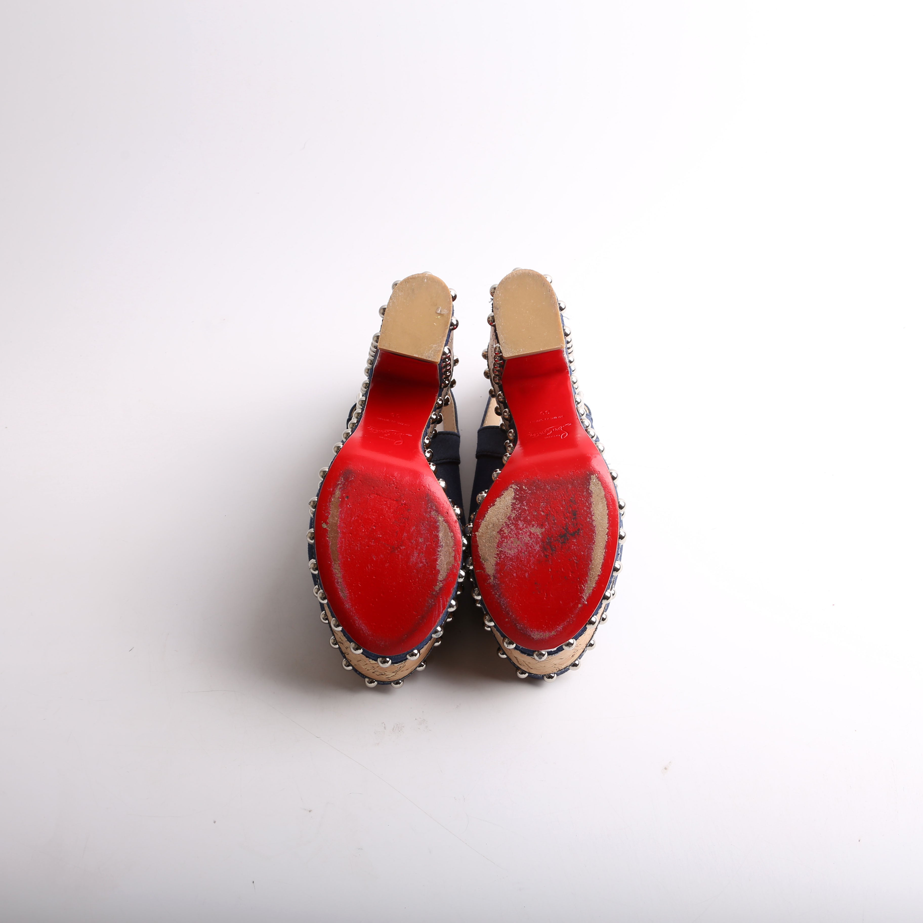 Denim Super Joan Platform Wedges Size 39