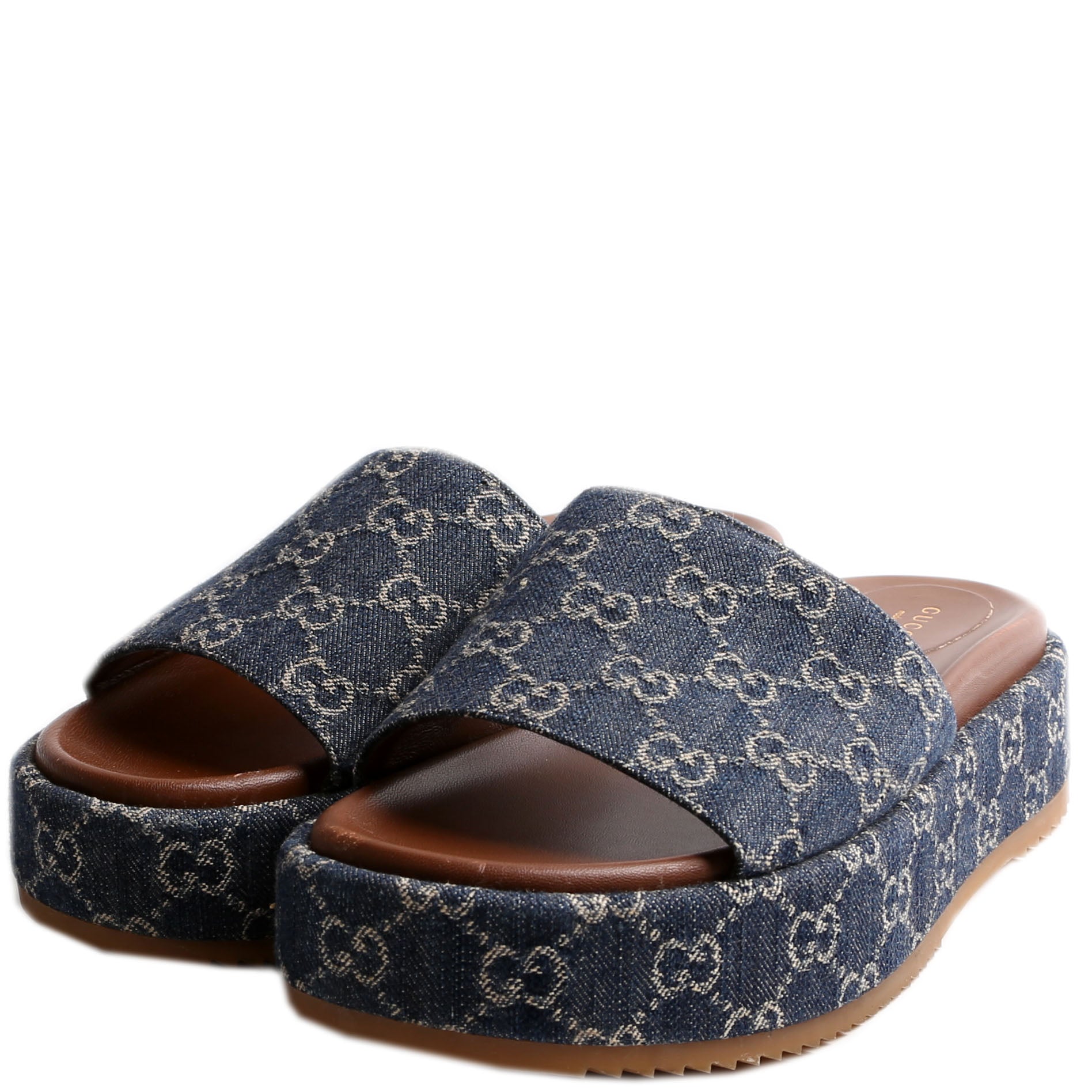 Gucci GG Canvas Platform Slides Size 41