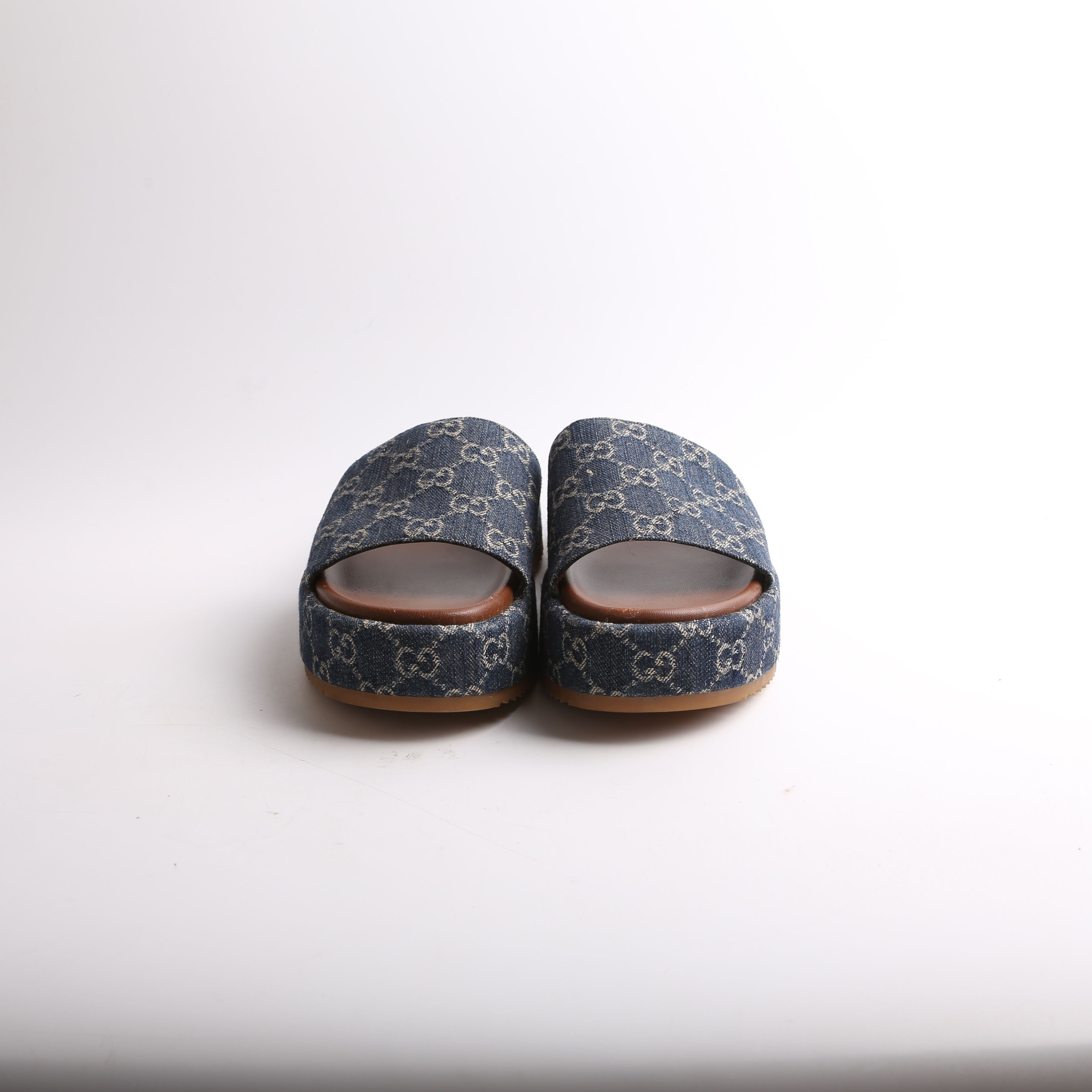 Gucci GG Canvas Platform Slides Size 41