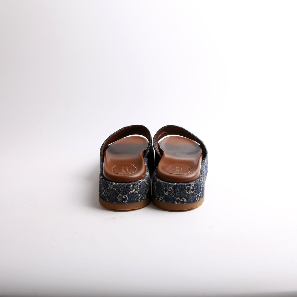 Gucci GG Canvas Platform Slides Size 41
