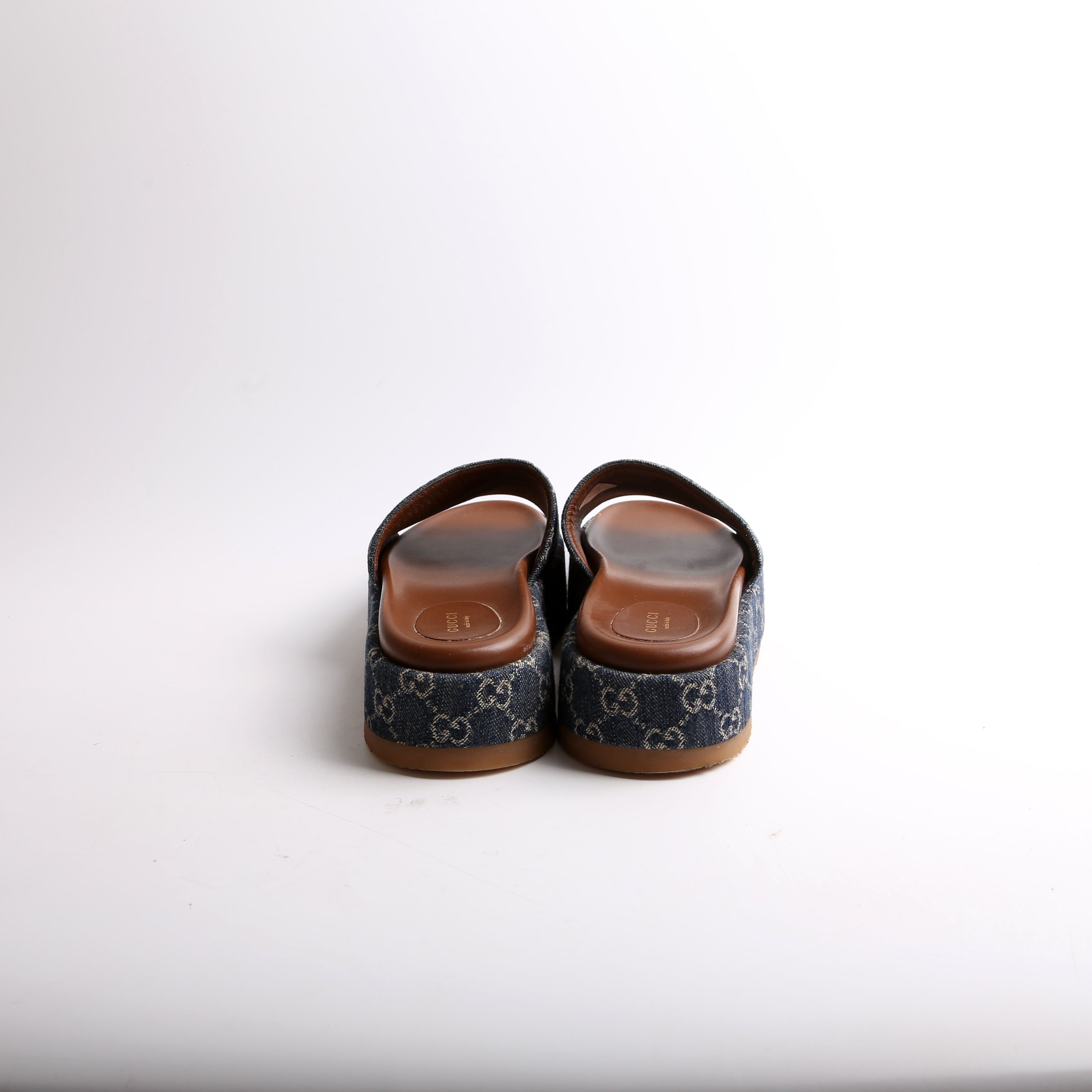 Gucci GG Canvas Platform Slides Size 41