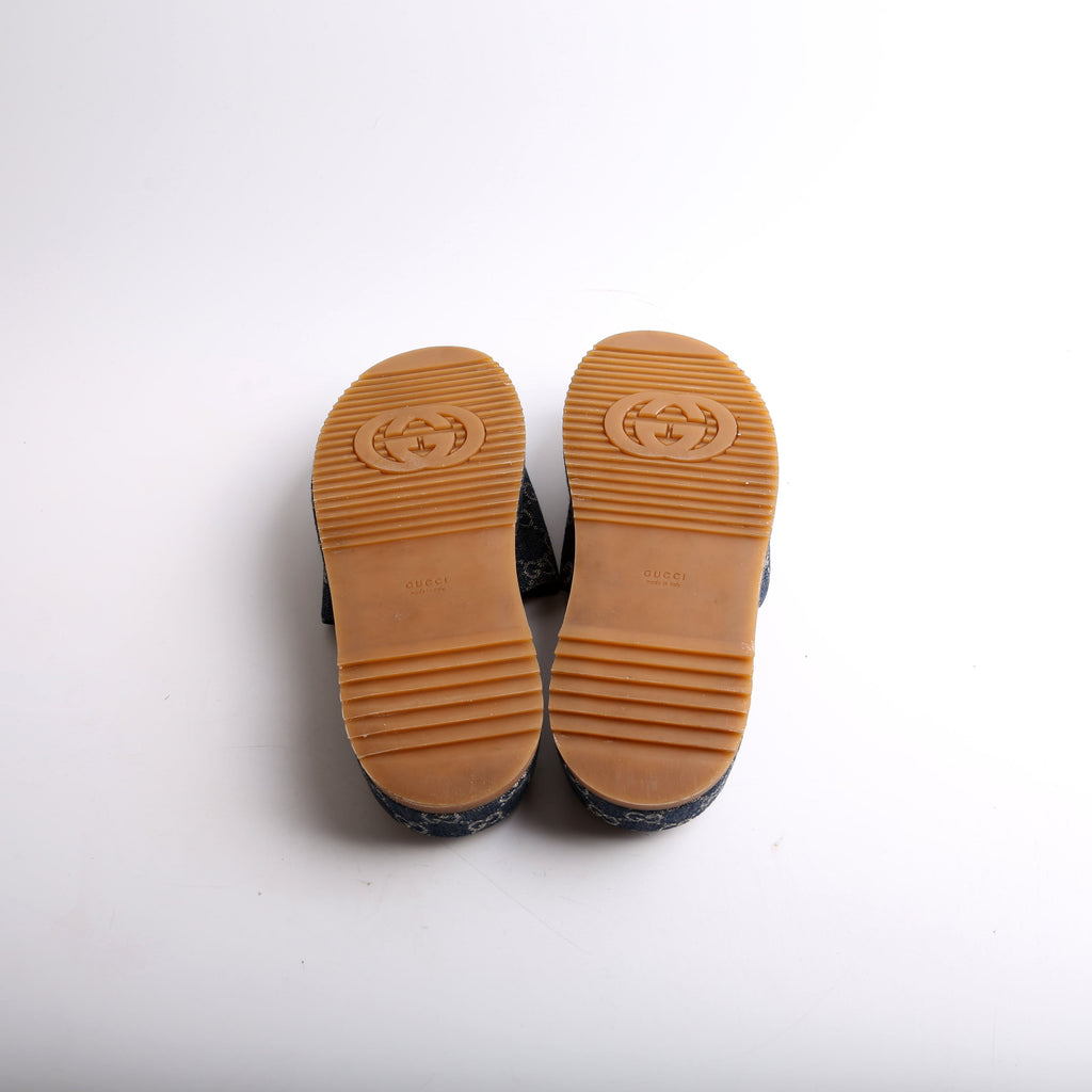 Gucci GG Canvas Platform Slides Size 41