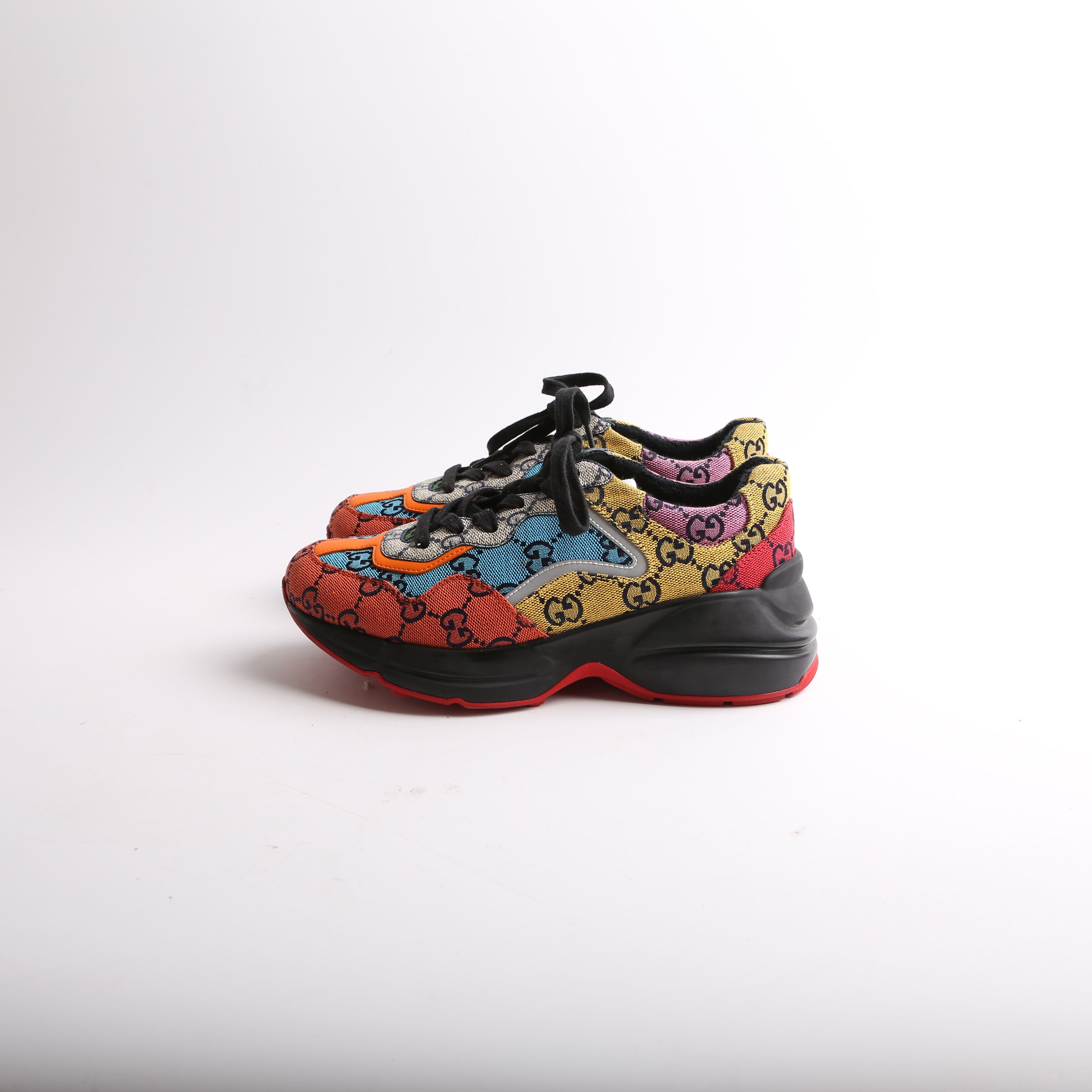 Rhyton Mixed GG Sneakers Size 36
