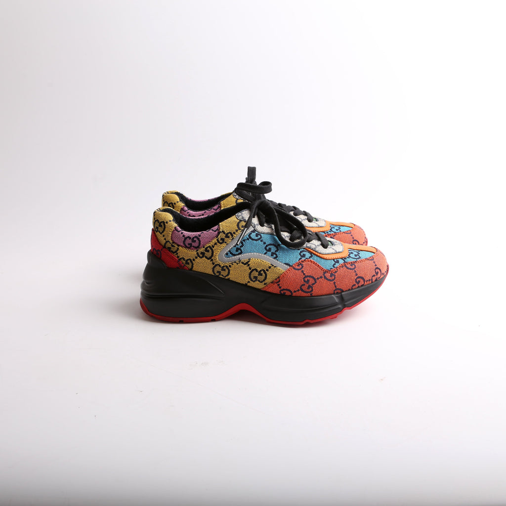 Rhyton Mixed GG Sneakers Size 36
