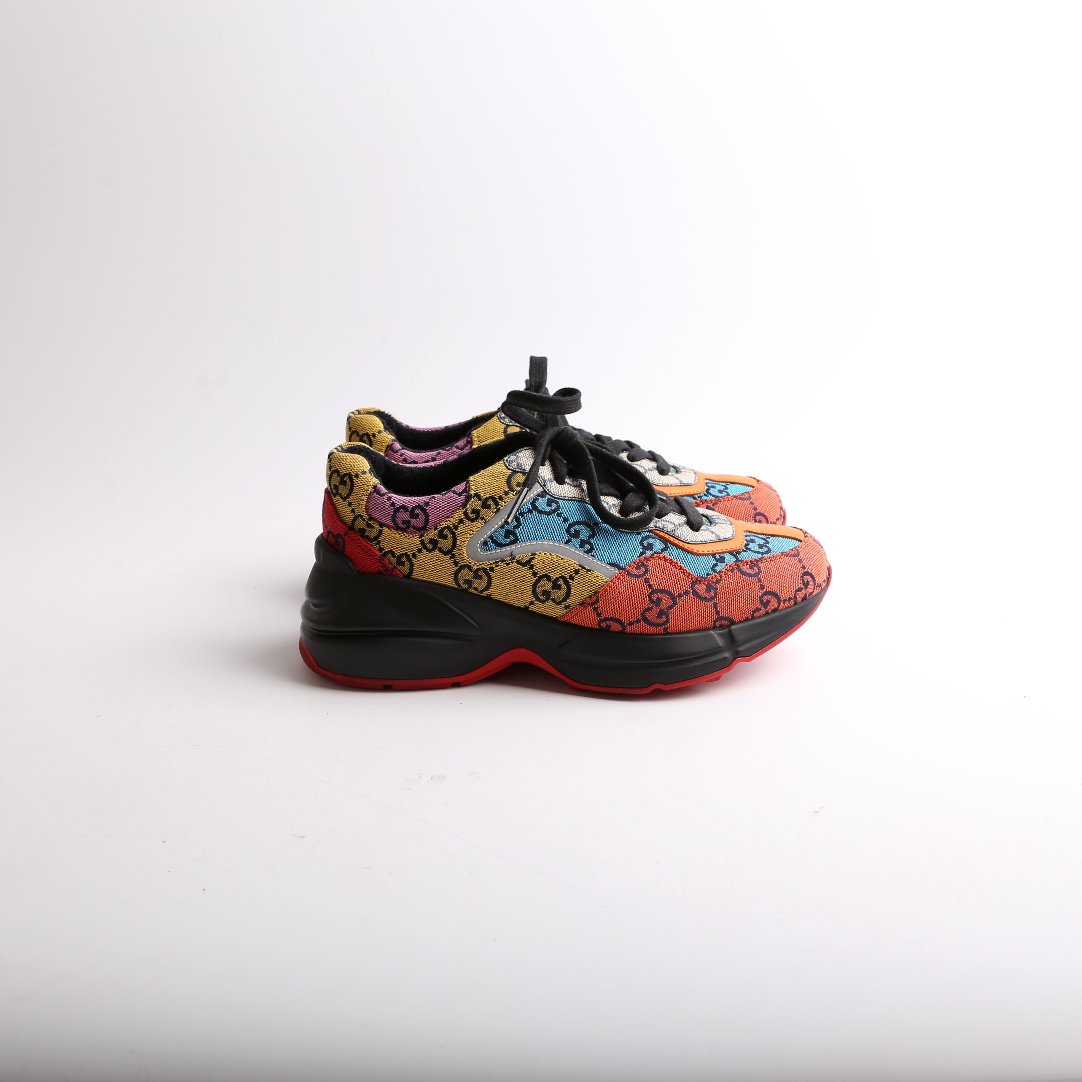 Rhyton Mixed GG Sneakers Size 36