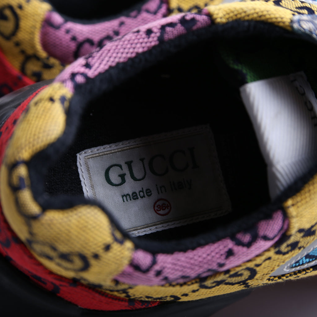Rhyton Mixed GG Sneakers Size 36