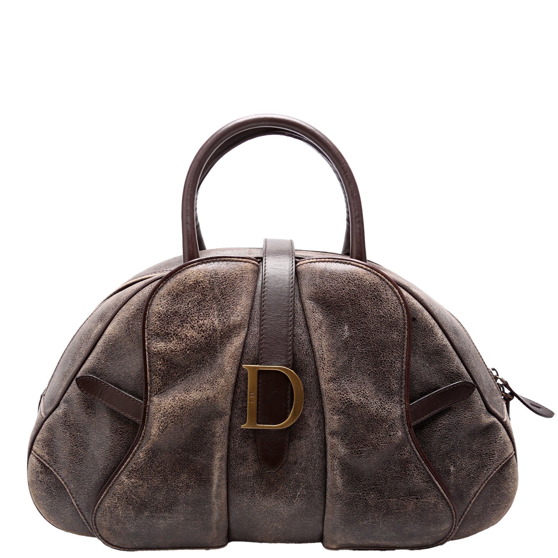 Double Saddle Bowler Aged Leather