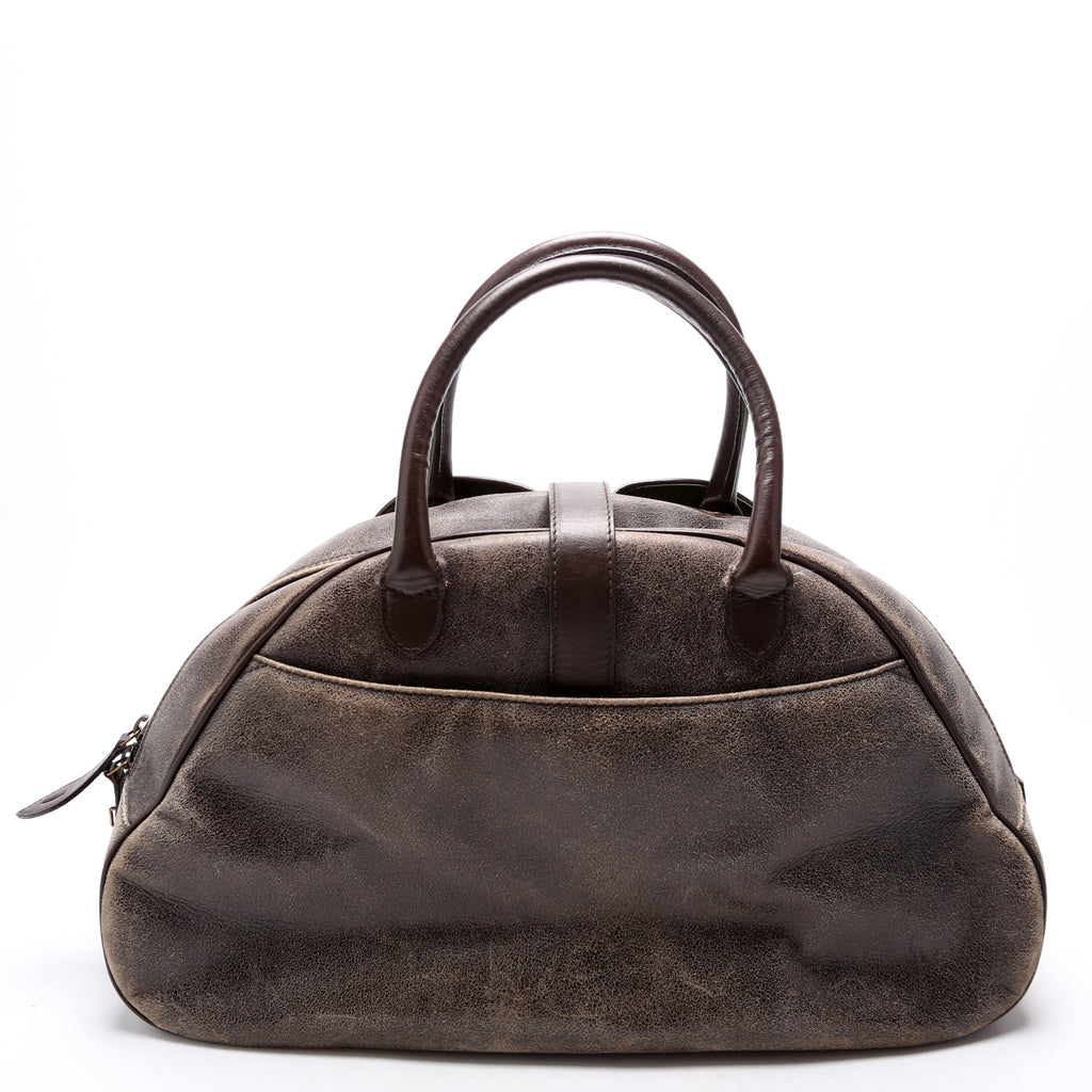 Double Saddle Bowler Aged Leather