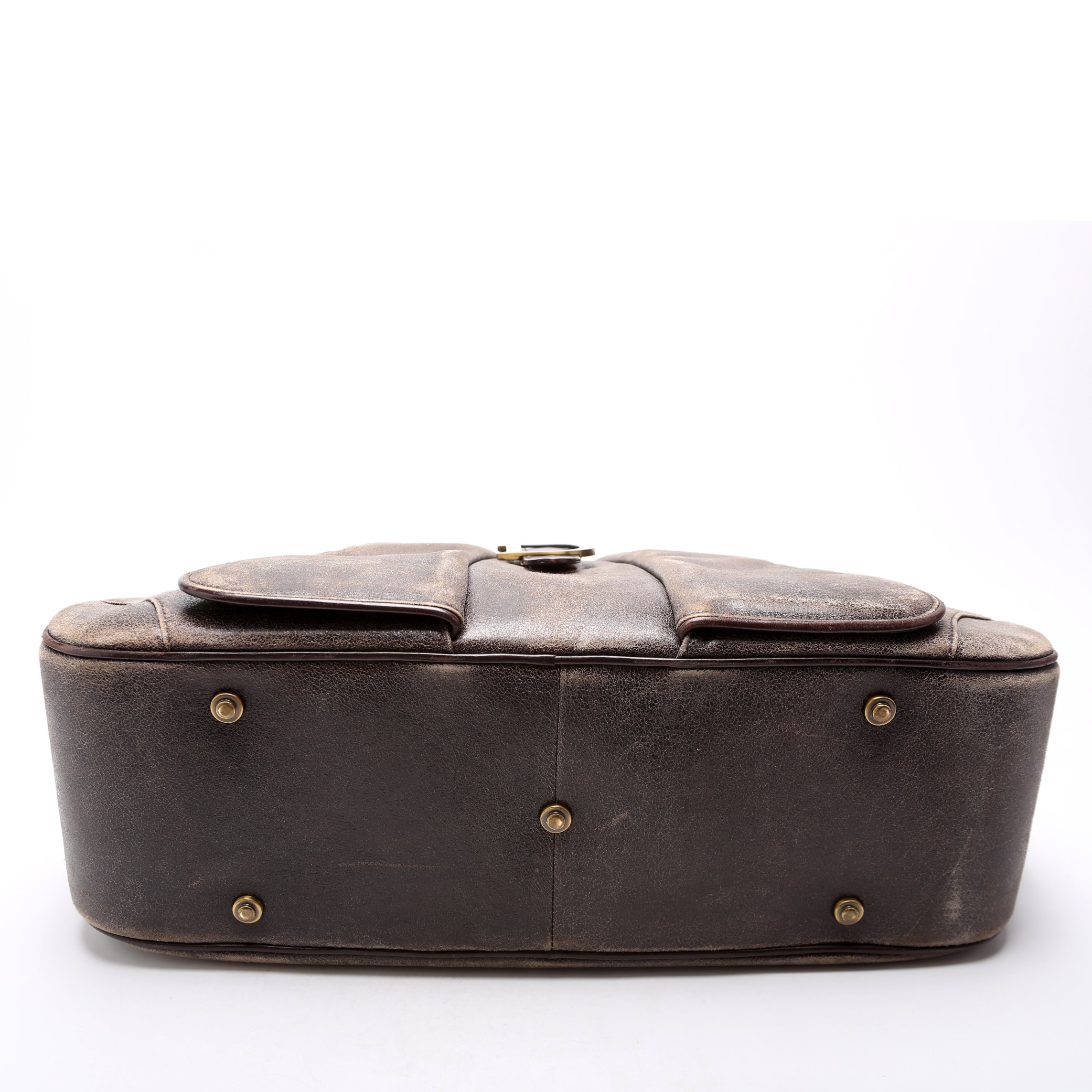 Double Saddle Bowler Aged Leather