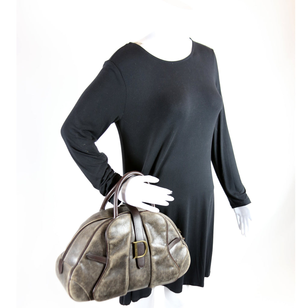 Double Saddle Bowler Aged Leather
