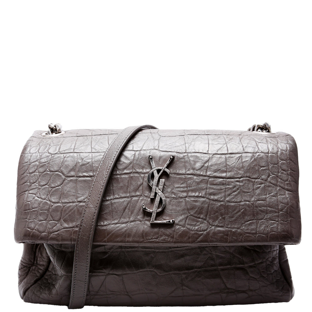 West Hollywood Medium Crocodile Embossed 620663 Brown